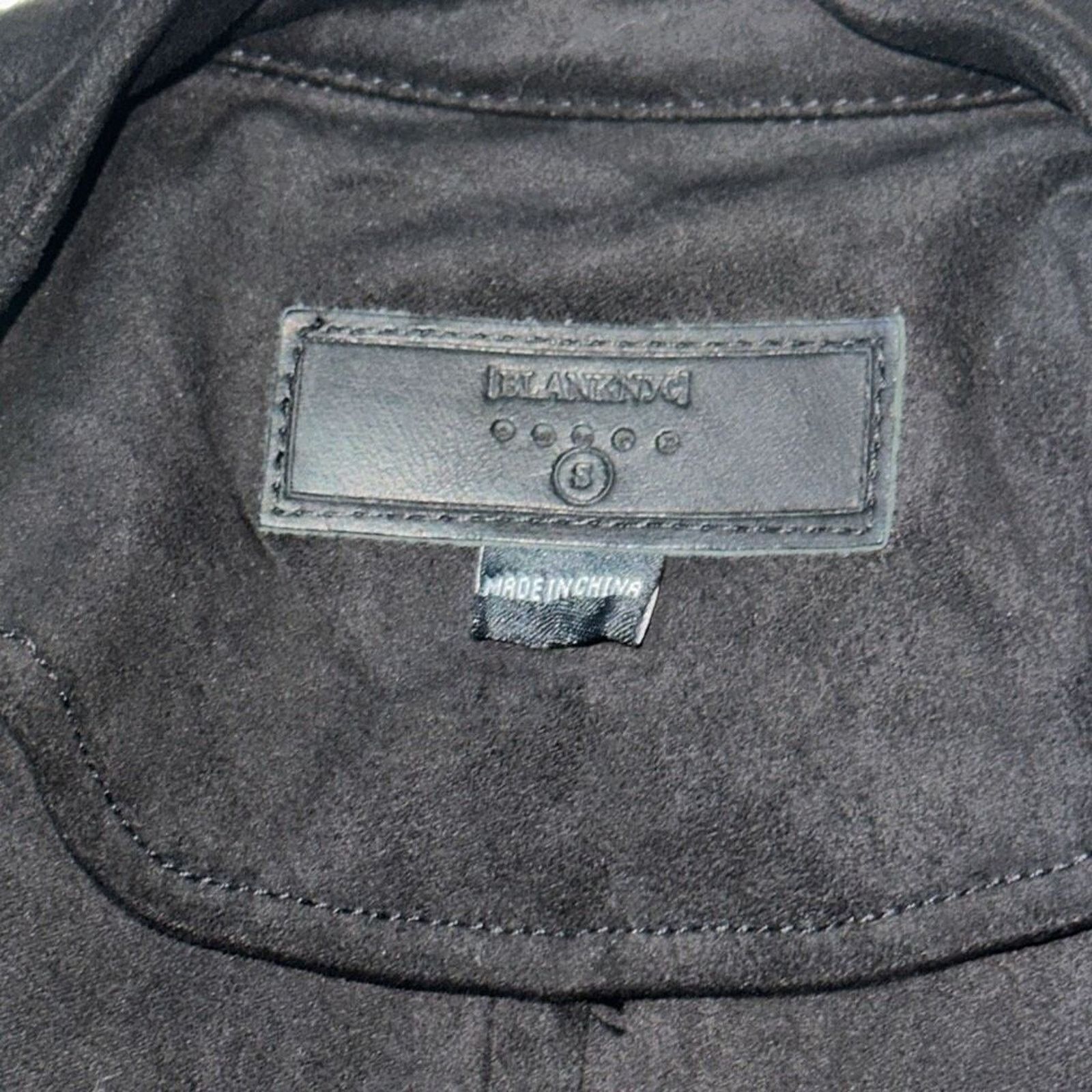 BLANKNYC BLANKYC Suede Feel Black Draped Front Jacket | Sz S Size S / US 4 / IT 40 - 3 Thumbnail