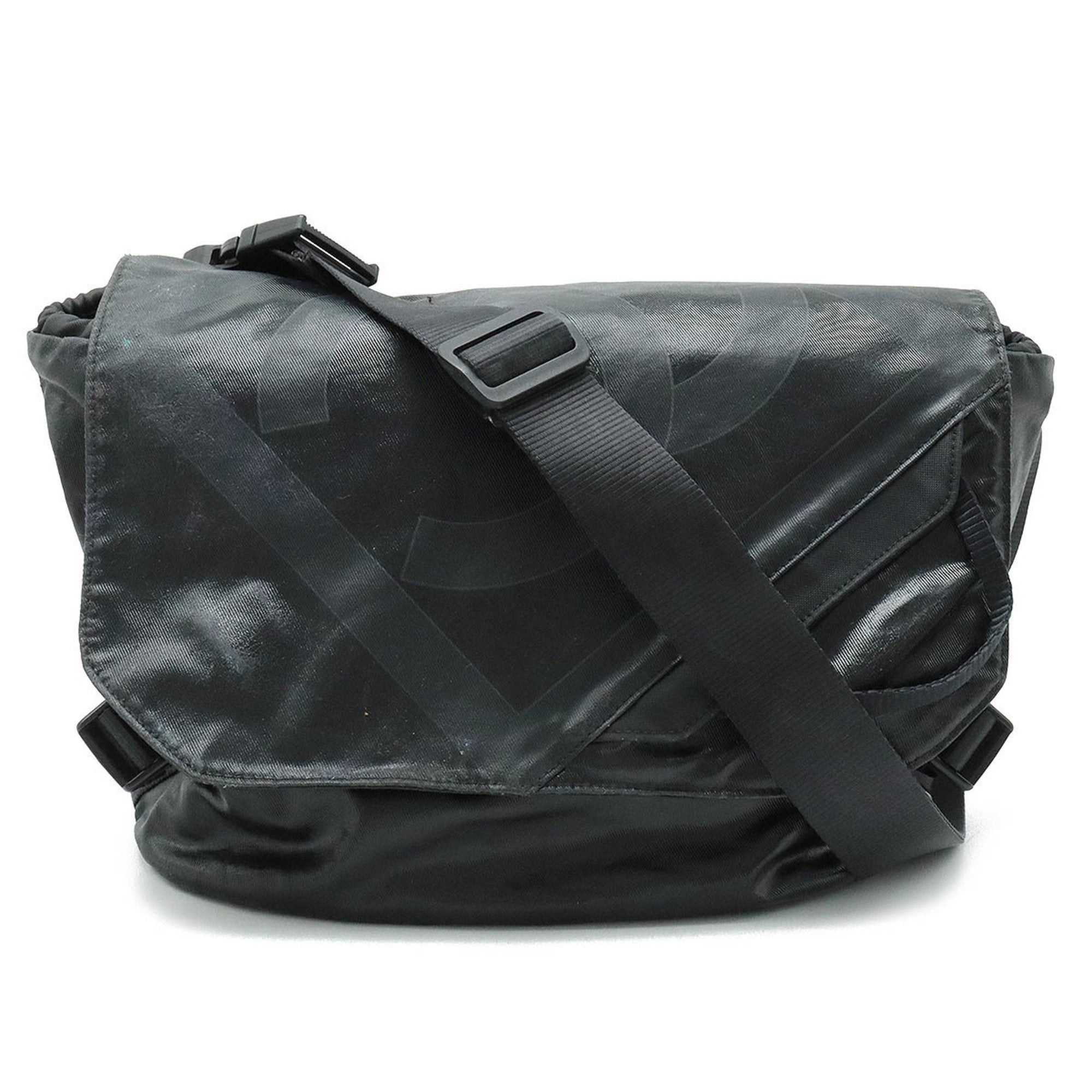 image of Chanel Sports Line Coco Mark Shoulder Bag Coated Canvas Black A35976, Women's