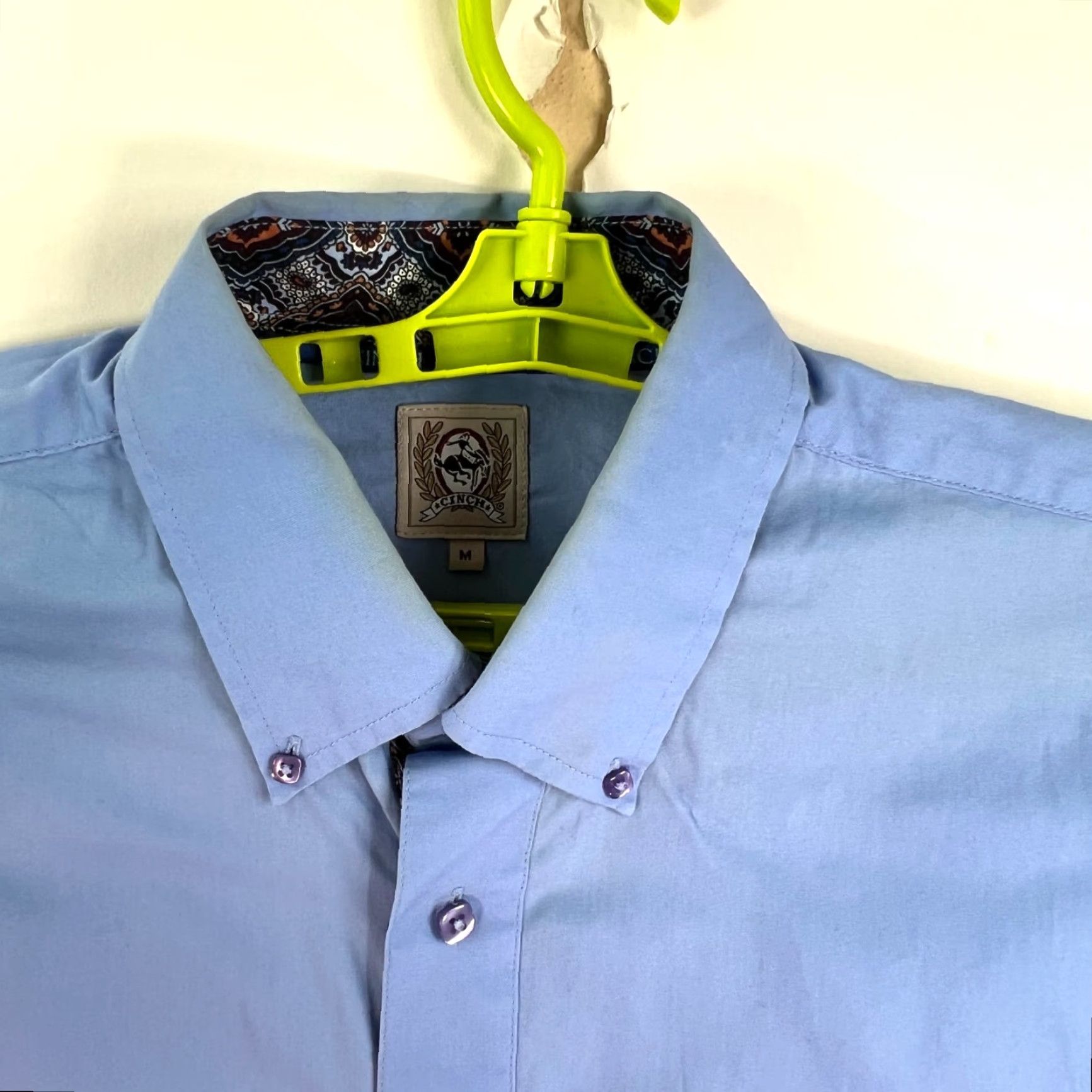 Vintage Cinch Western Button-Up Shirt Mens M Blue Long Sleeve Pearl Snap Button-Down Size US M / EU 48-50 / 2 - 4 Thumbnail
