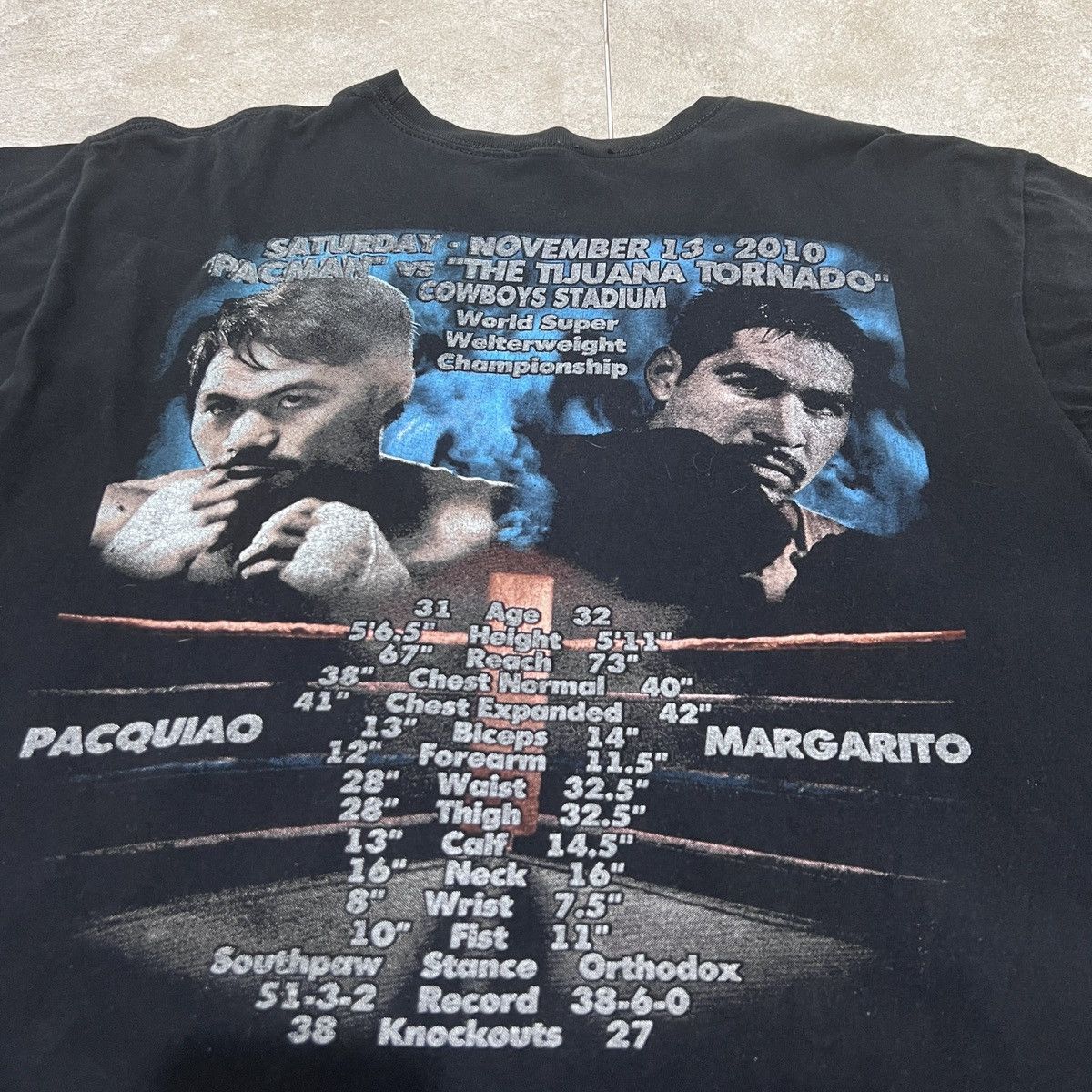 Rap Tees × Vintage Vintage Y2K Manny Pacquiao VS Antoni Margarito Tee Bootleg Size US XL / EU 56 / 4 - 10 Thumbnail
