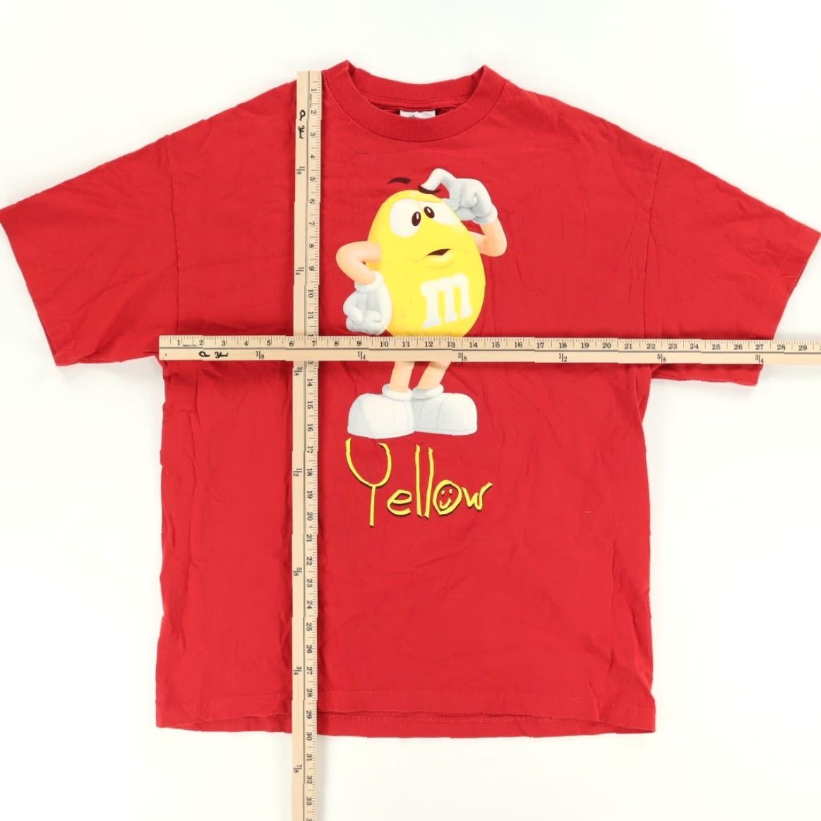 Vintage M&M's Yellow Solid T-Shirt Red Men's XL Shirt Mens XL M&M's Size US XL / EU 56 / 4 - 3 Thumbnail