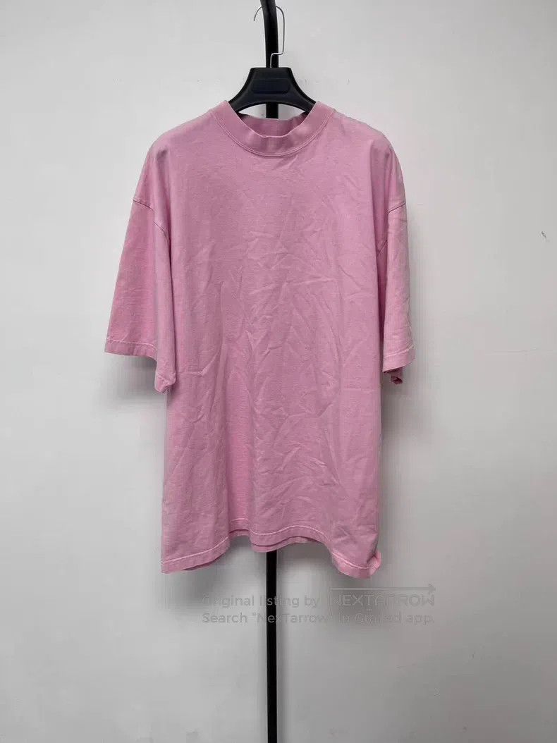 Balenciaga Solid Color Crystal Round Neck Short Sleeve T-S
