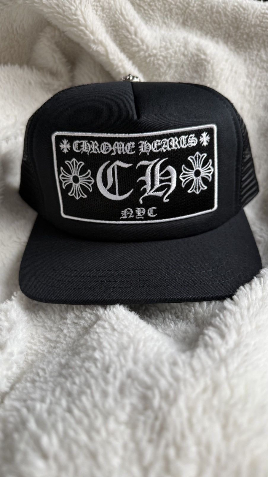 Chrome Hearts Chrome Hearts Trucker Cap Black *NYC Exclusive* Size ONE SIZE - 3 Thumbnail