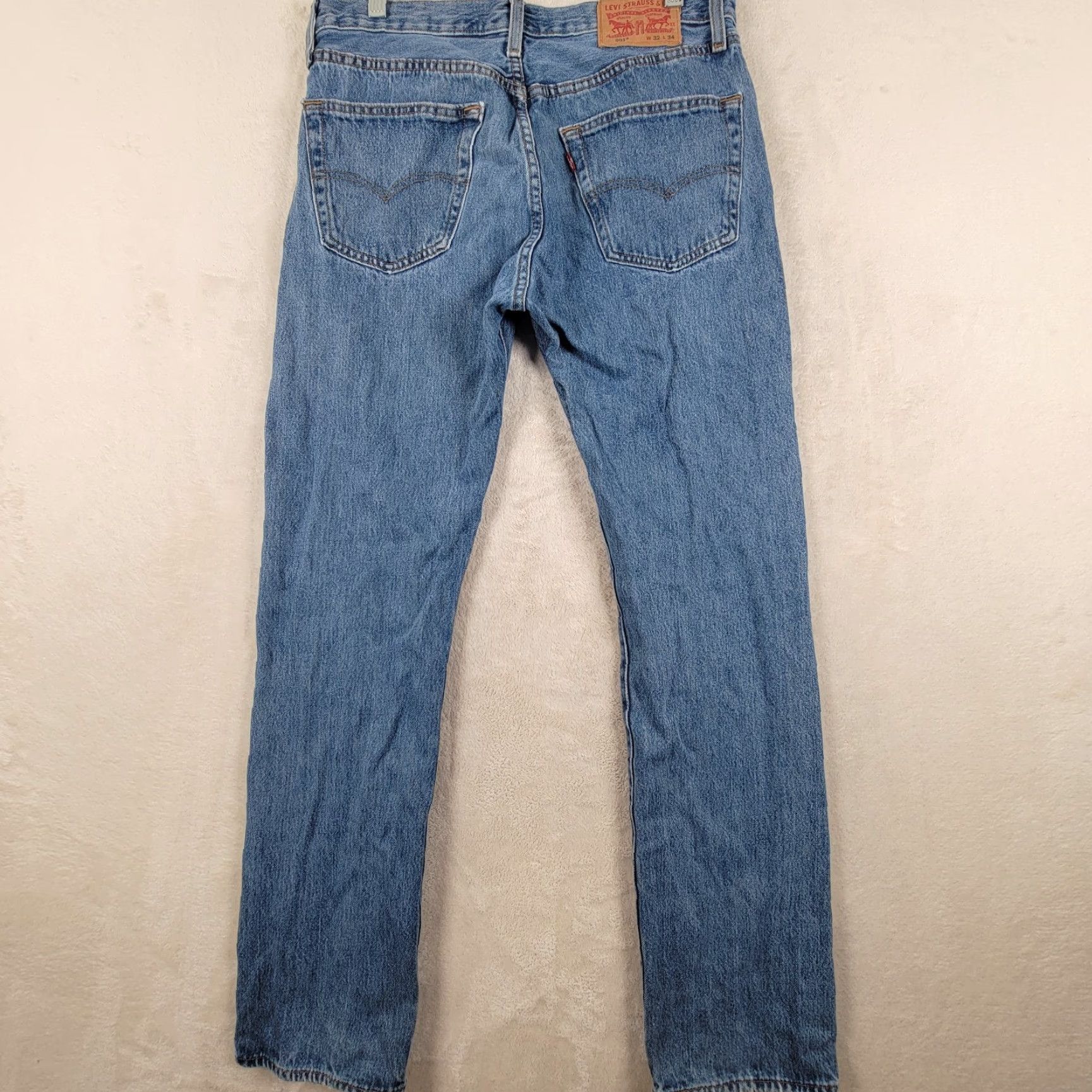 Levi's VINTAGE Levi's Jeans 501 XX Button Fly Straight Leg Blue Denim 32X34 Men Slim Regular 32in Inseam 5-Pocket Distressed Denim Blue Pattern Solid Size US 32 / EU 48 - 4 Thumbnail
