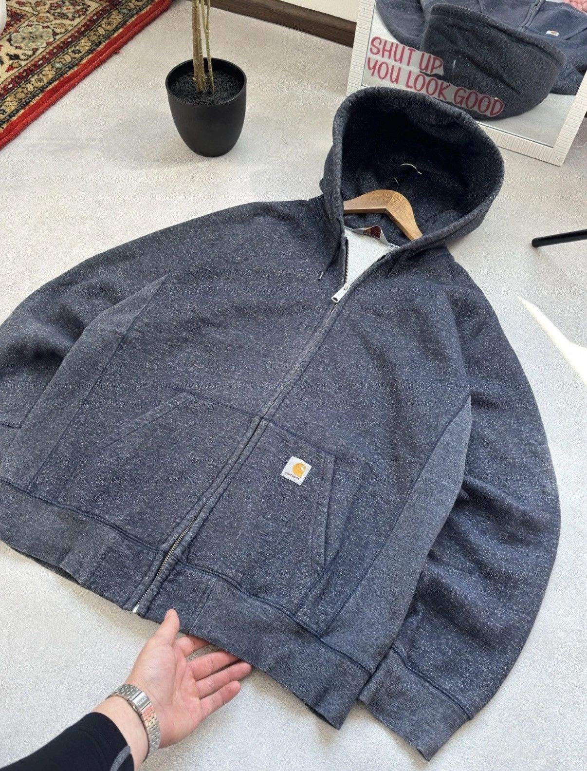 Carhartt Vintage Carhartt Hooded Waider Full Zip Blue Hoodie Jacket Size US XL / EU 56 / 4 - 4 Thumbnail