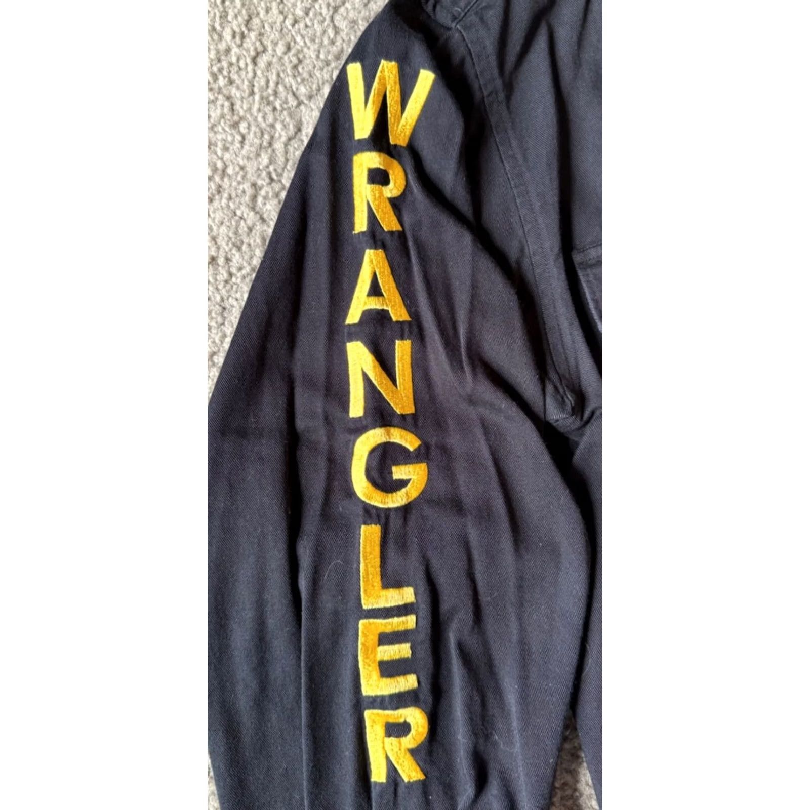Wrangler Wrangler Shirt Medium Black Embroidered Logos Long Sleeve Button Up Western Cowboy Men's Size US M / EU 48-50 / 2 - 5 Thumbnail