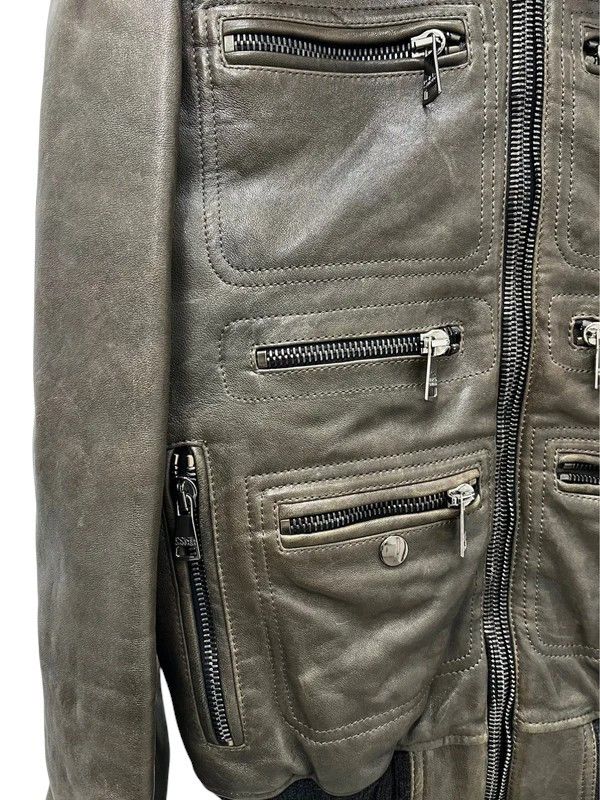 Dolce & Gabbana SHEEPSKIN LEATHER HIGH NECK JACKET Size US L / EU 52-54 / 3 - 3 Thumbnail