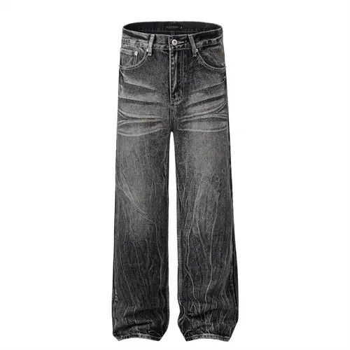 VIBE American high street trend washed distressed straight jeans Size US 32 / EU 48 - 1 Thumbnail
