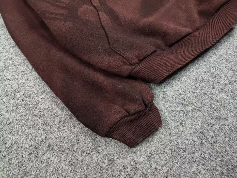 Japanese Brand 💀 Vintage 90's Sun Faded Silhouette Boxy Brown Blank Hoodie Size US M / EU 48-50 / 2 - 6 Thumbnail