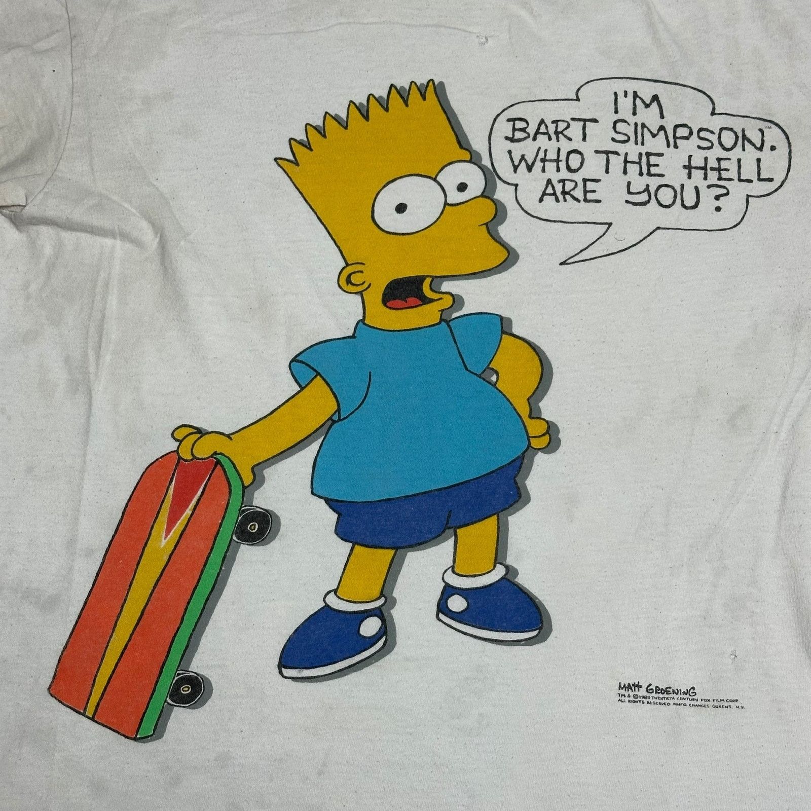 The Simpsons × Vintage Vintage 80s I'm Bart Simpson Who the Hell Are you Tee Size US M / EU 48-50 / 2 - 7 Thumbnail