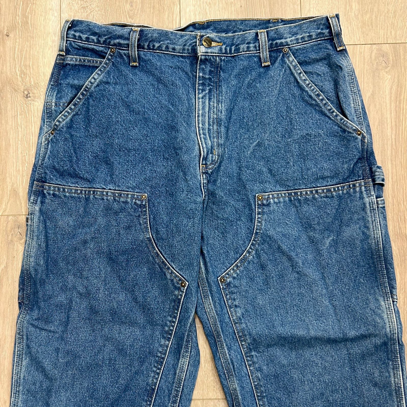 Carhartt Vintage Carhartt Double Knee Workwear Pants Jeans Blue 36x30 Size US 36 / EU 52 - 2 Thumbnail