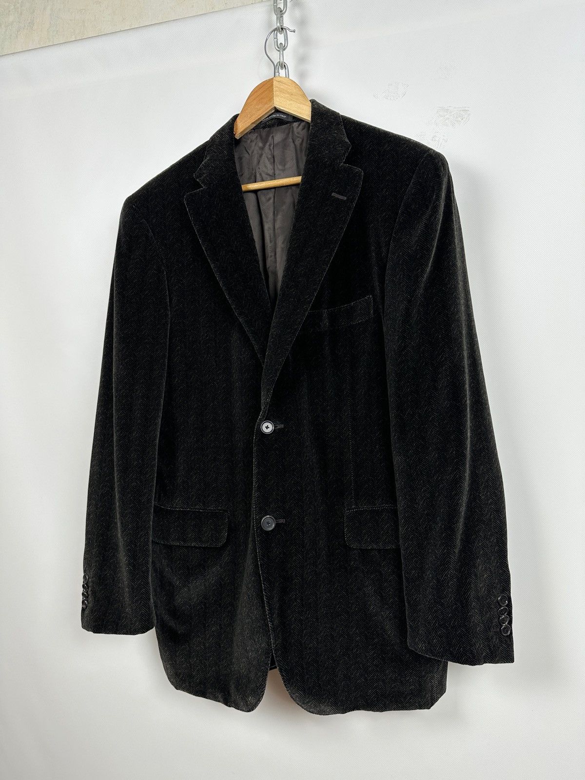 Caruso Raffaele Caruso Sartoria Parma Herringbone Handmade Blazer Size US L / EU 52-54 / 3 - 4 Thumbnail