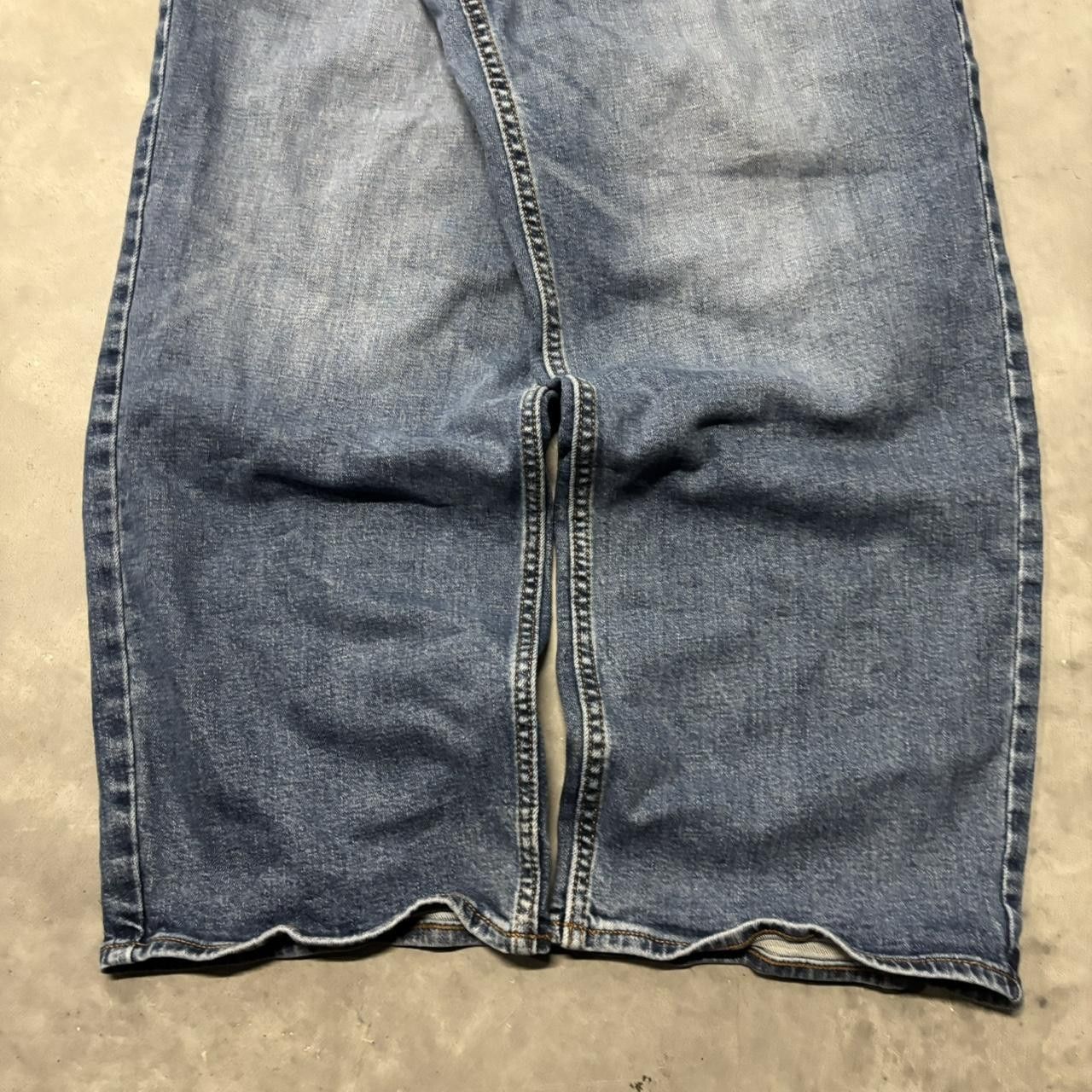 Japanese Brand × Vintage Crazy Vintage Y2K/2000s Baggy Dark Wash Skater Denim Jeans! Size US 42 / EU 58 - 6 Thumbnail