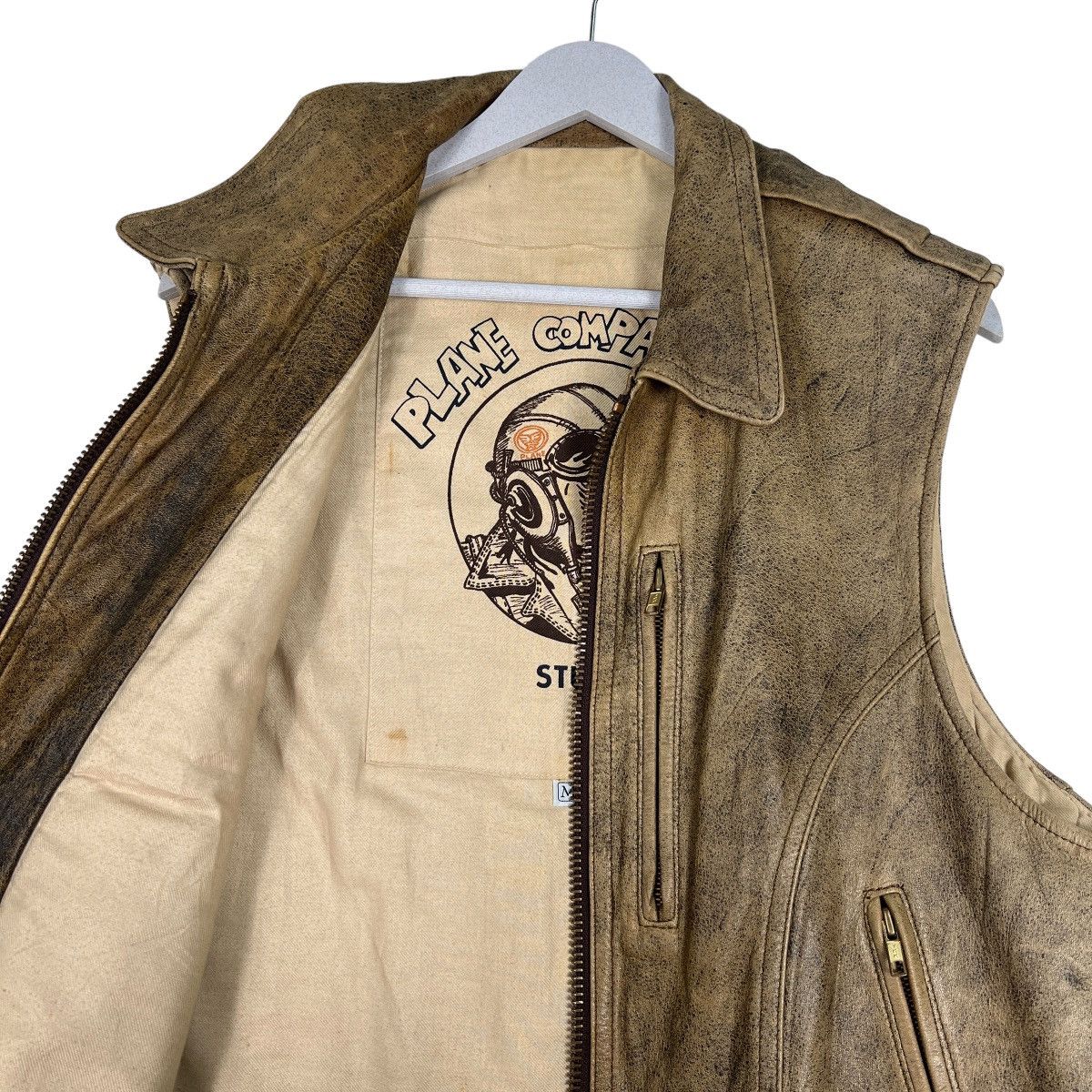 Japanese Brand 🔥 RARE ARCHIVES PLANE COMPANY AIR FORCE LEATHER TANK TOP Size US M / EU 48-50 / 2 - 10 Thumbnail