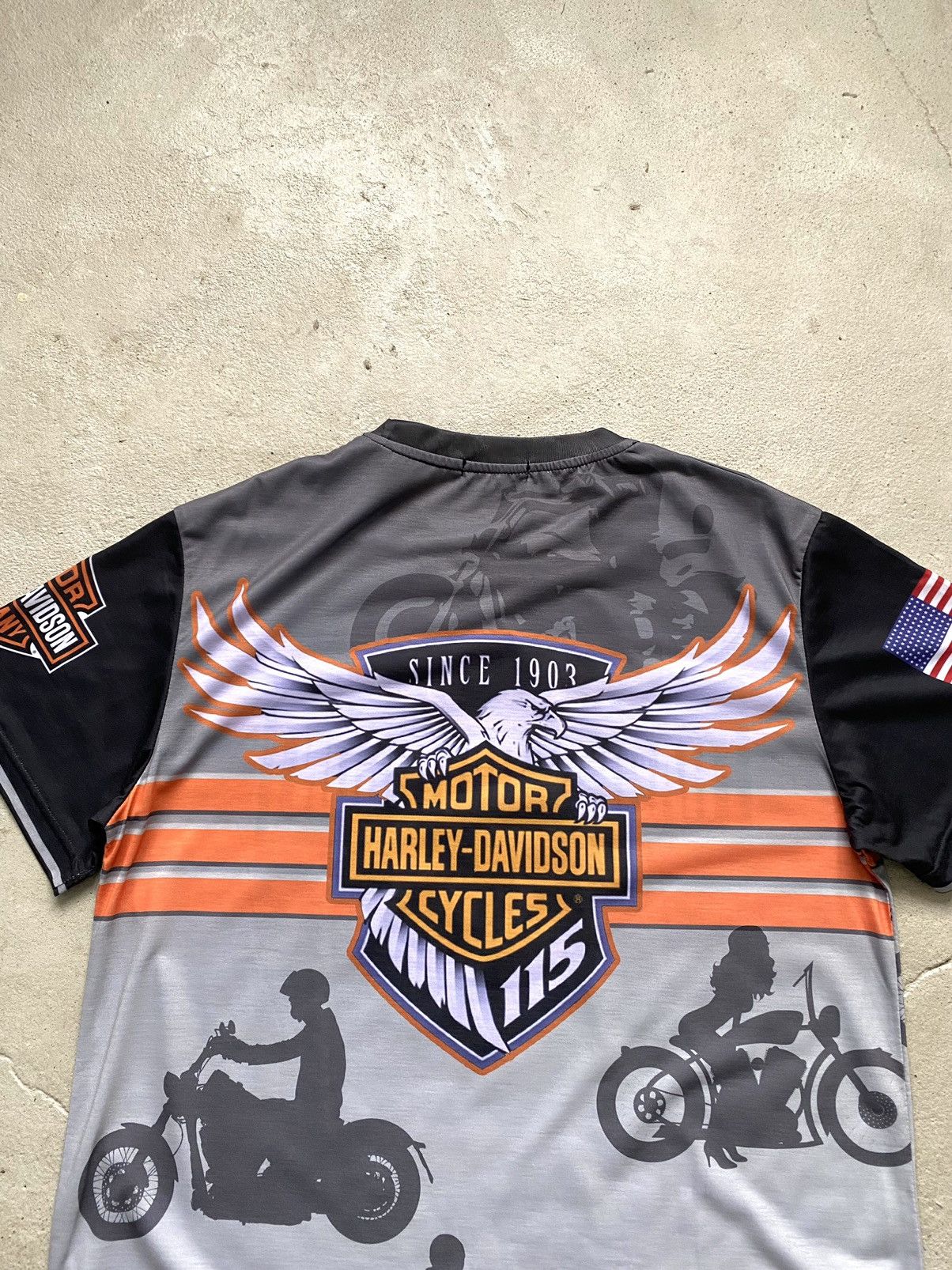 Harley Davidson Vintage Harley Davidson Tee Shirt Full Print Size US L / EU 52-54 / 3 - 9 Thumbnail