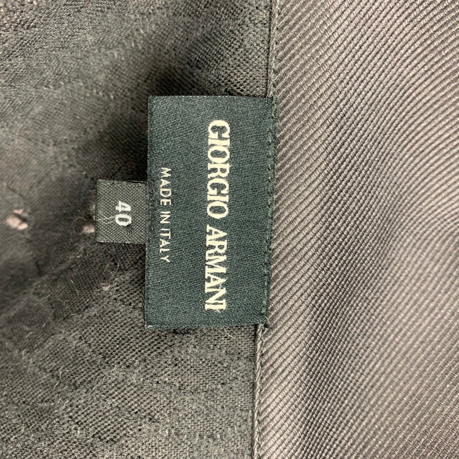 Giorgio Armani Size 4 Charcoal Grey Wool Blend Textured Jacket Size S / US 4 / IT 40 - 5 Thumbnail