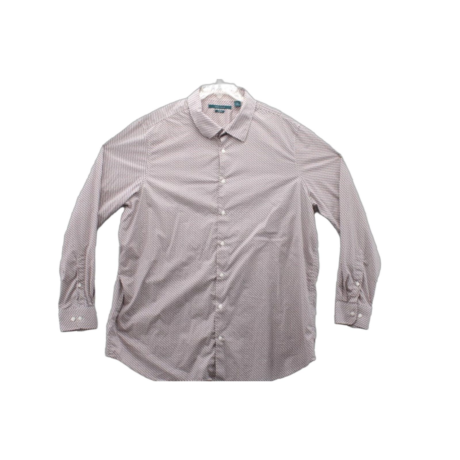 Perry Ellis Perry Ellis Oeko-Tek Stretch Shirt Mens 2XL Long Sleeve Button-Up Mini Cube Print Size US XXL / EU 58 / 5 - 1 Thumbnail