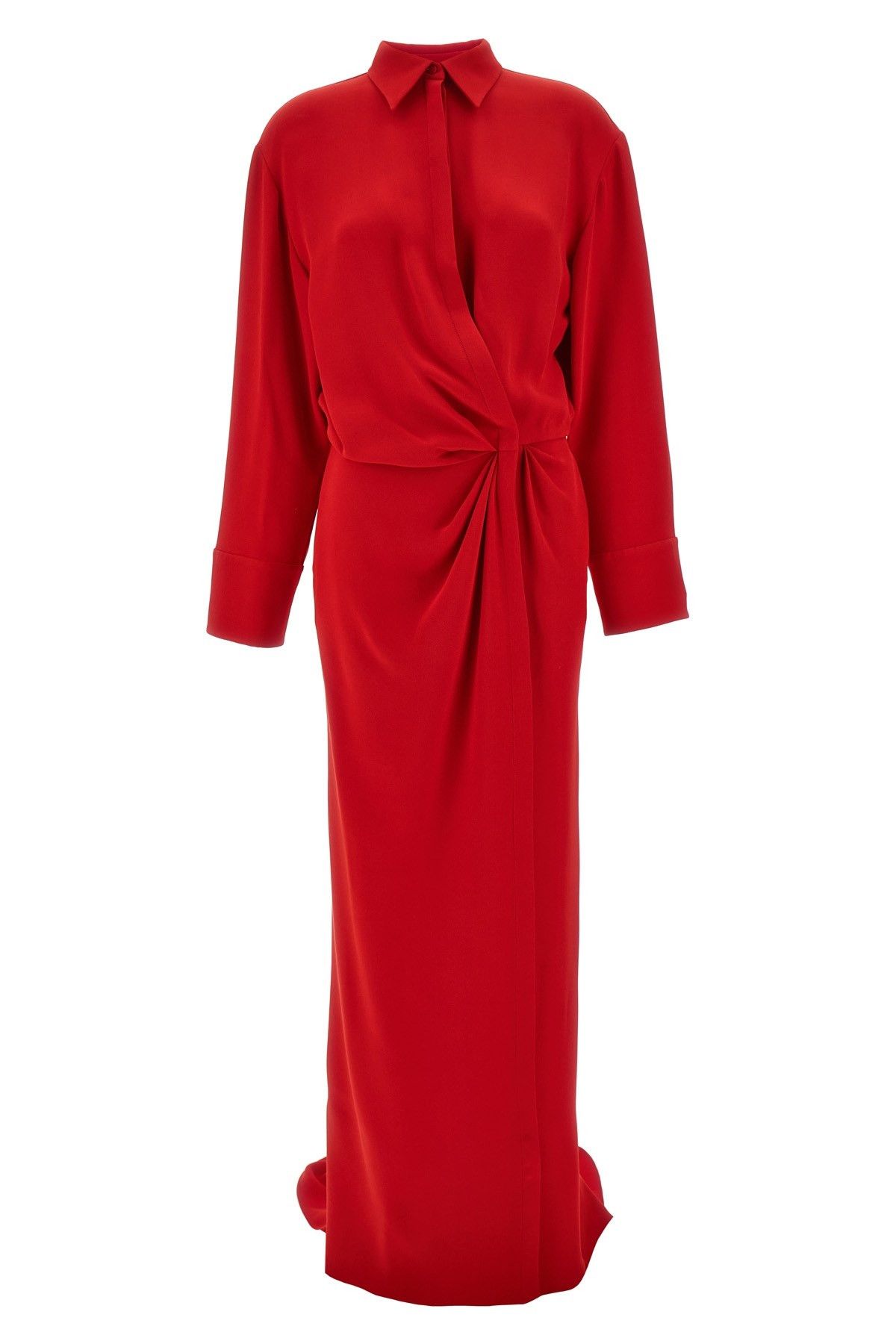 image of Valentino Garavani Valentino Cady Couture Long Dress in Red, Women's (Size Small)