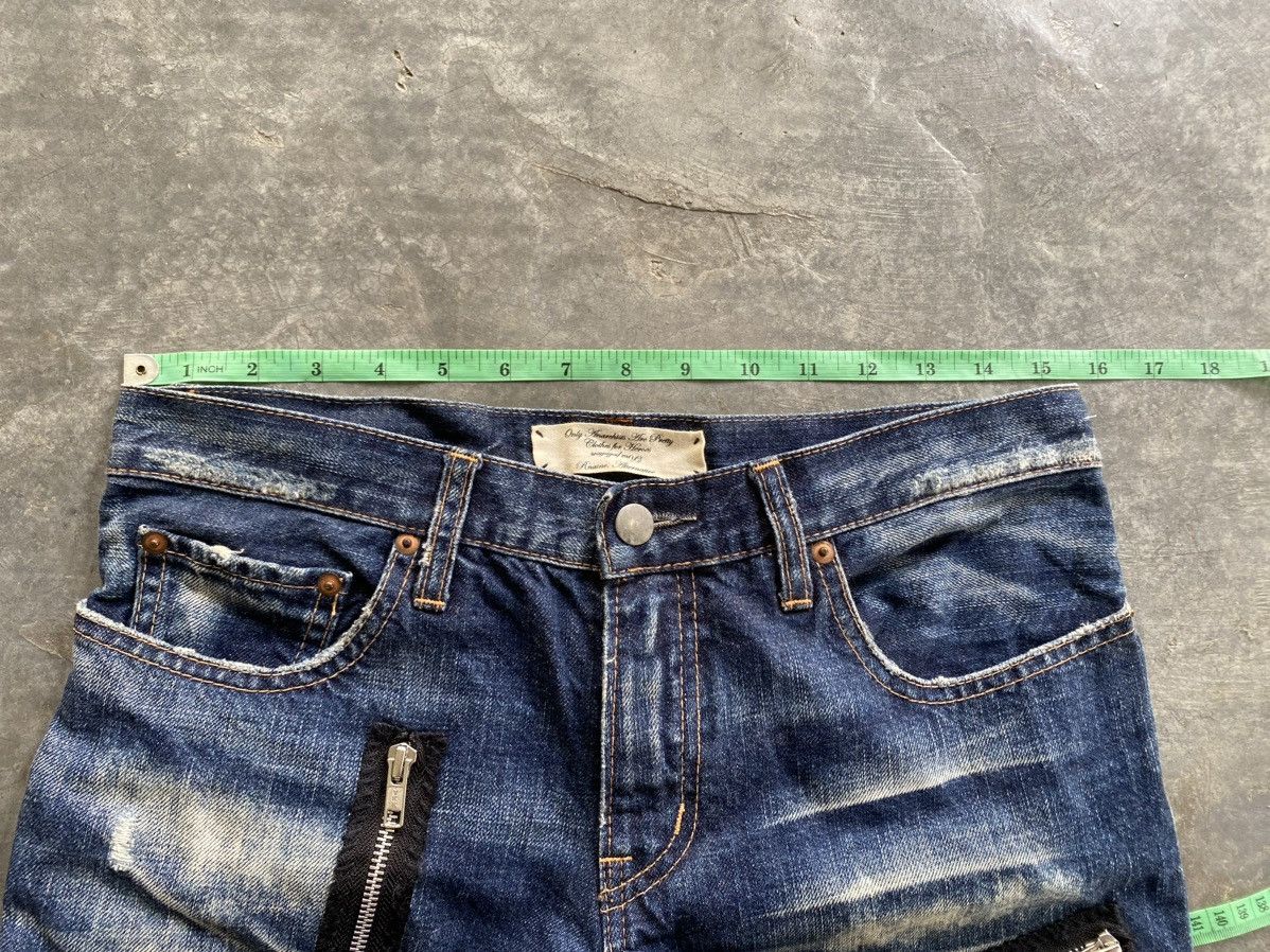Hysteric Glamour Y2k RNA DNA punk multizipper distresses and repair denim Size US 31 - 16 Thumbnail
