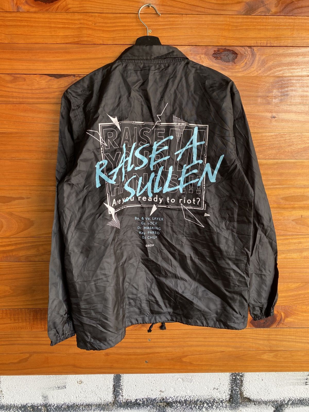 Japanese Brand Raise A Sullen Graphic Coach Jacket Black Streetwear Jacket Size US S / EU 44-46 / 1 - 10 Thumbnail