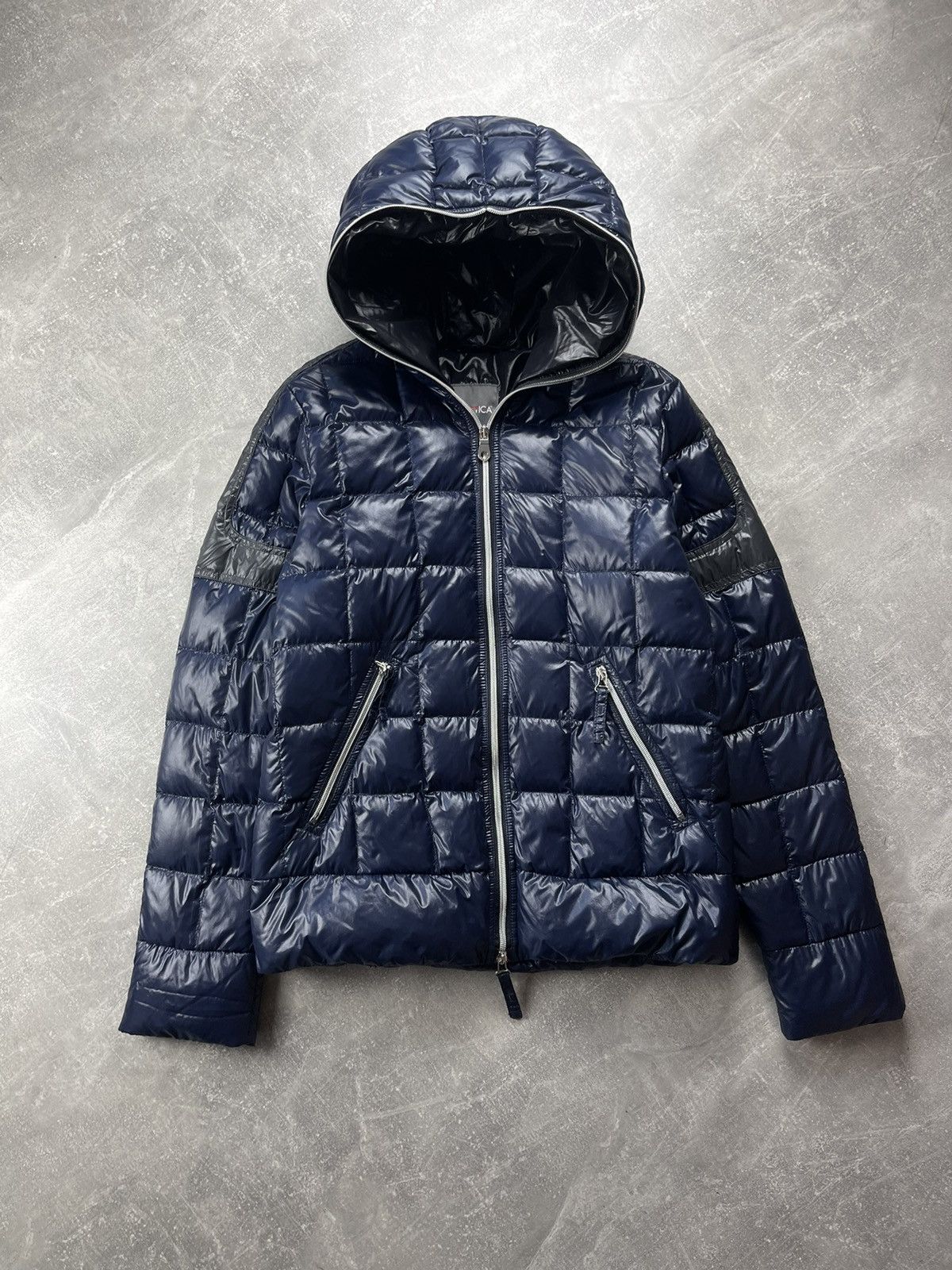 Duvetica Duvetica Hooded Goose Down Puffer Jacket Navy Blue Size 52 Size US L / EU 52-54 / 3 - 3 Thumbnail