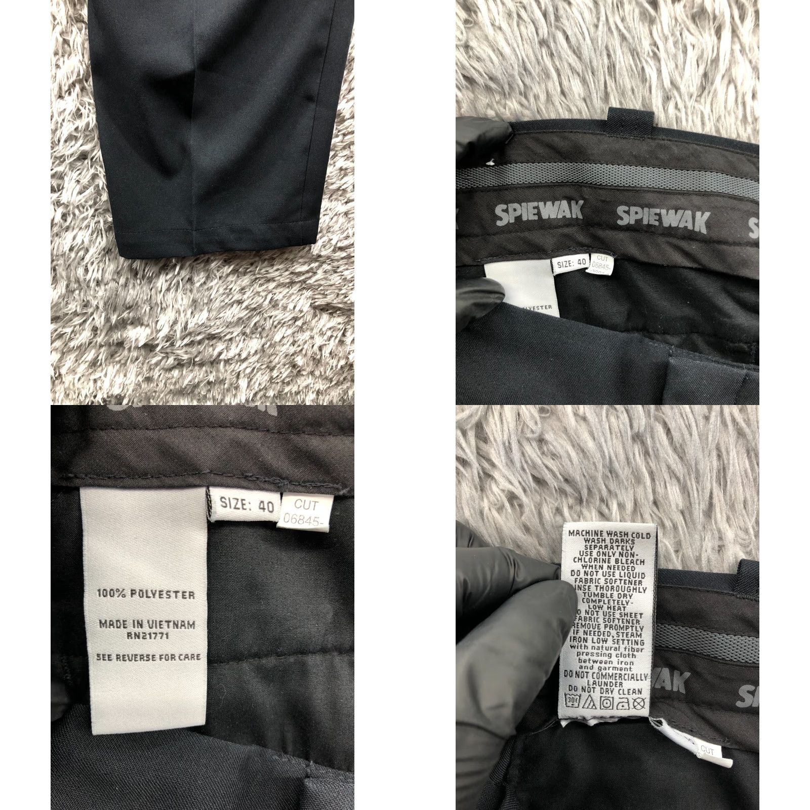 Vintage Spiewak Cargo Pants Mens Size 40 Black Straight Dark Wash Pants Regular Men 30 In Inseam Pockets Canvas Logo Sports Size US 40 / EU 56 - 8 Thumbnail