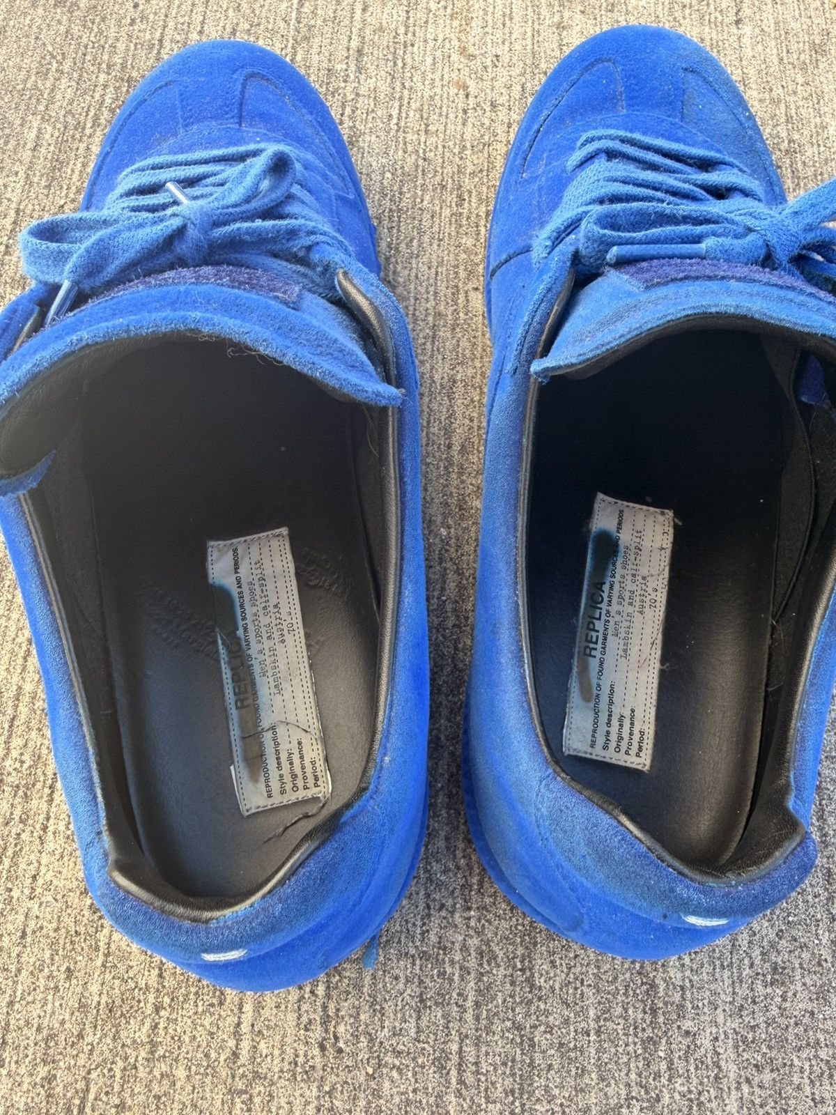 Maison Margiela GAT Low Blue Velvet Size US 10 / EU 43 - 8 Thumbnail