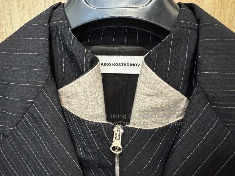 Kiko Kostadinov Kiko Kostadinov trench coat, midnight stripe, white stripe Size US M / EU 48-50 / 2 - 5 Thumbnail