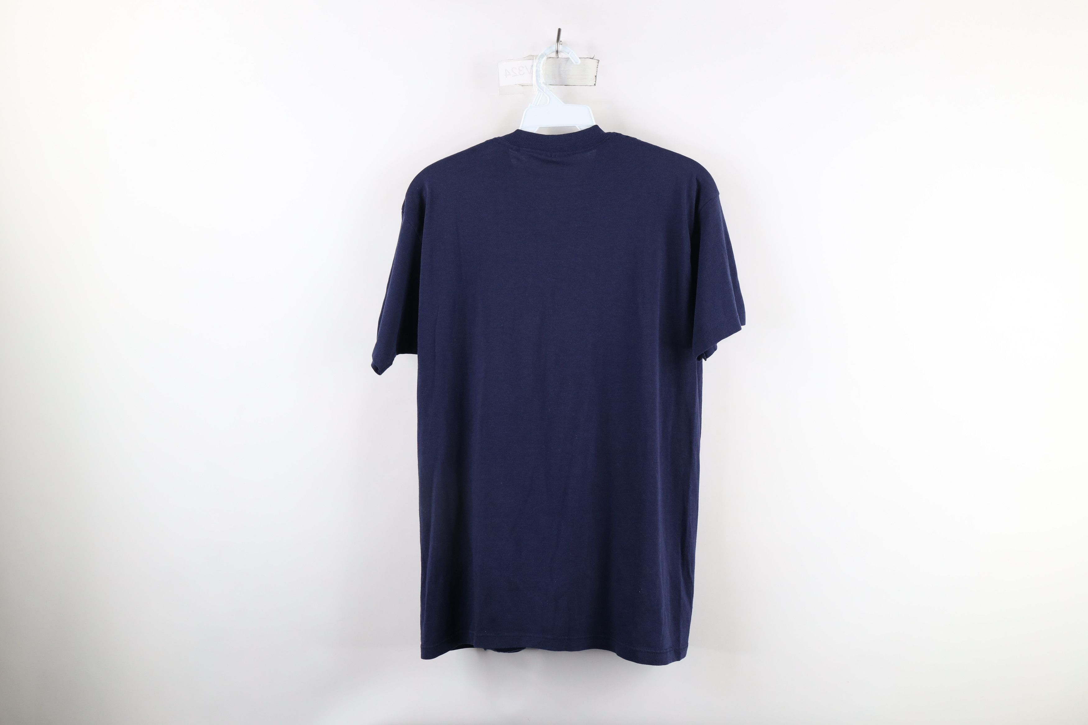 Vintage Vintage 90s Streetwear Blank Thin Pocket T-Shirt Blue USA Size US M / EU 48-50 / 2 - 11 Thumbnail