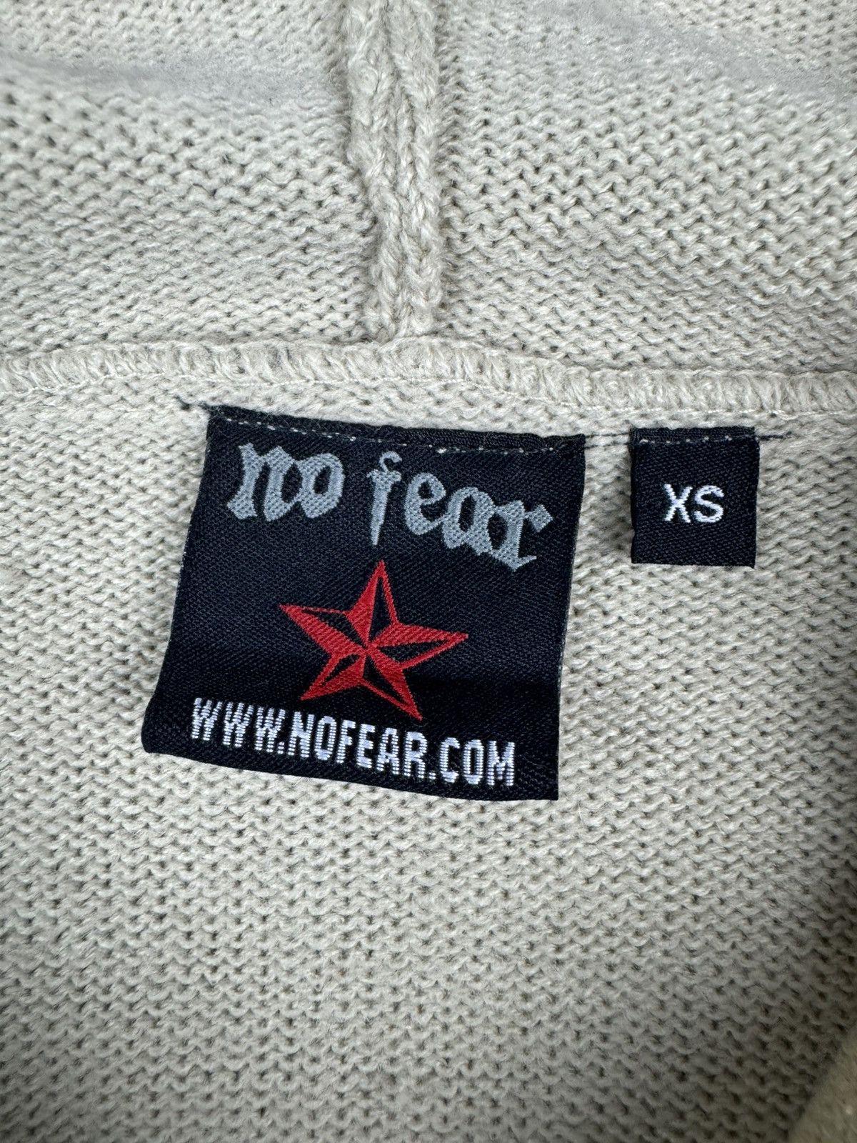 No Fear × Vintage Vintage 00s No Fear spellout sweater knit zip hoodie skate Size US M / EU 48-50 / 2 - 12 Thumbnail
