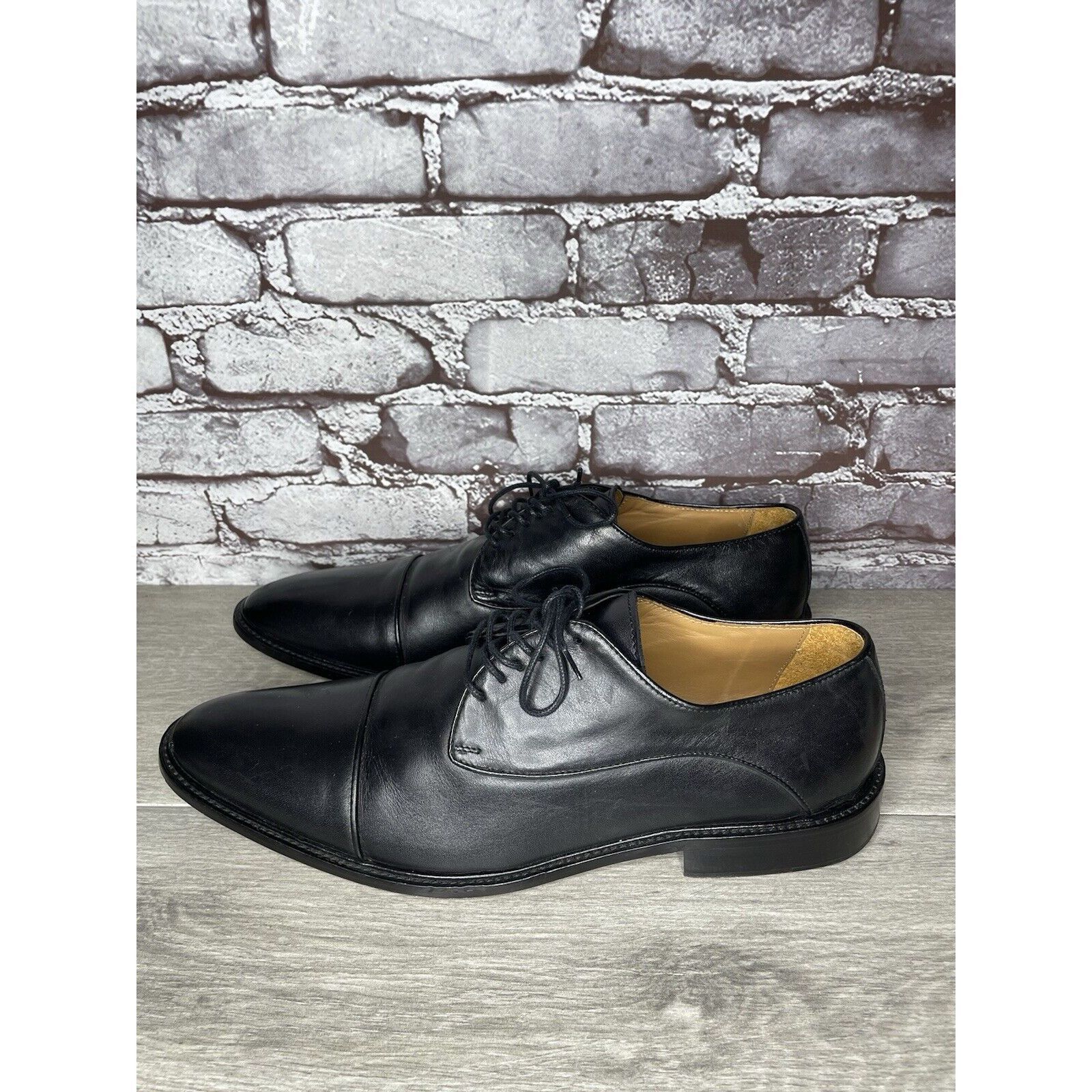 Other Wall+Water Black Leather Cap Toe Brogue Oxfords Shoes Men’s Size US 13 / EU 46 - 11 Thumbnail