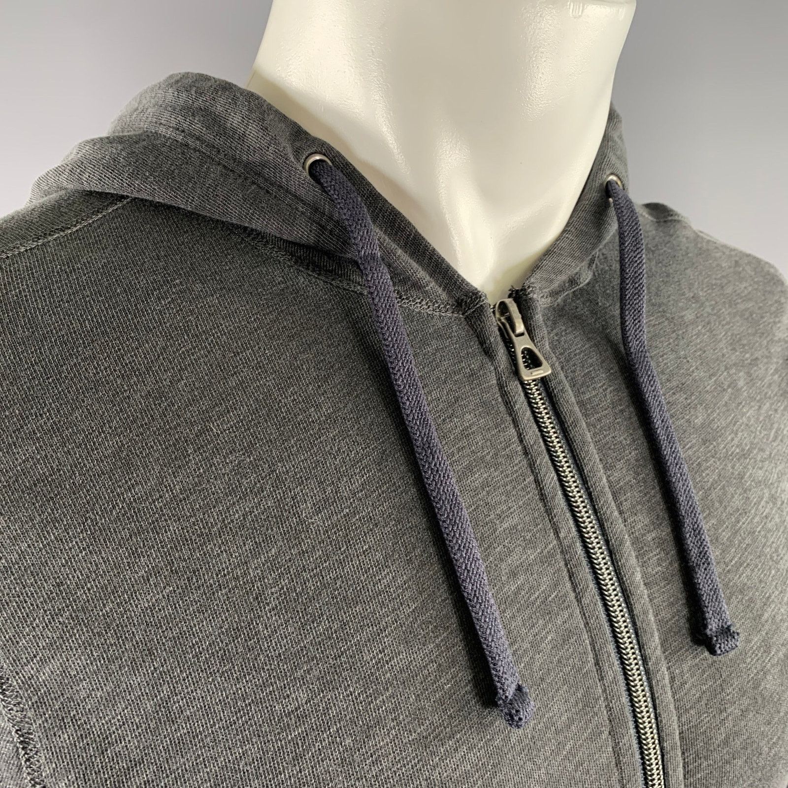 James Perse JAMES PERSE Size XS Grey Heather Supima Cotton Zip Up Hoodie Size US XS / EU 42 / 0 - 2 Thumbnail