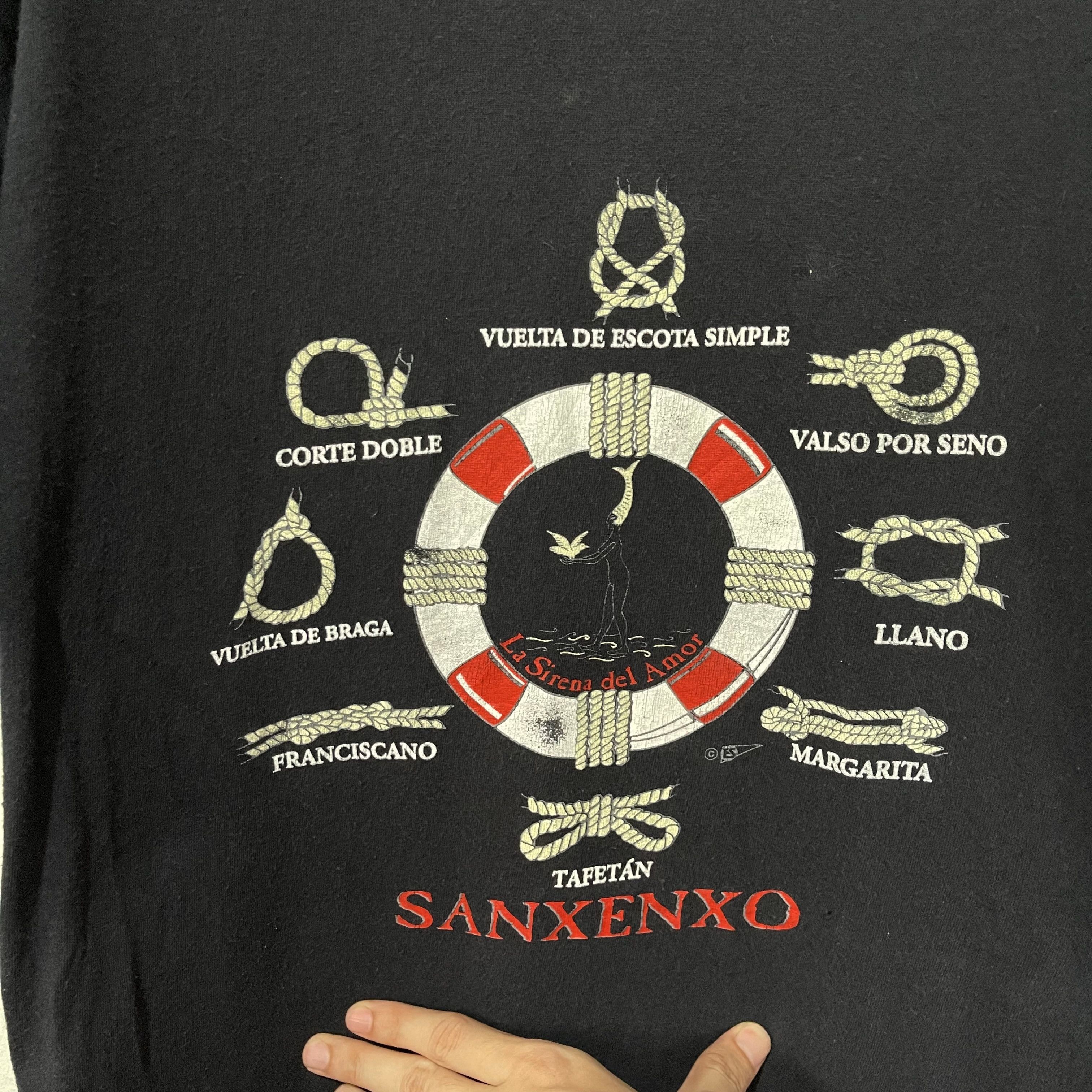 Vintage Vintage 90s Sanxenxo Nautical T-Shirt Size US S / EU 44-46 / 1 - 2 Thumbnail
