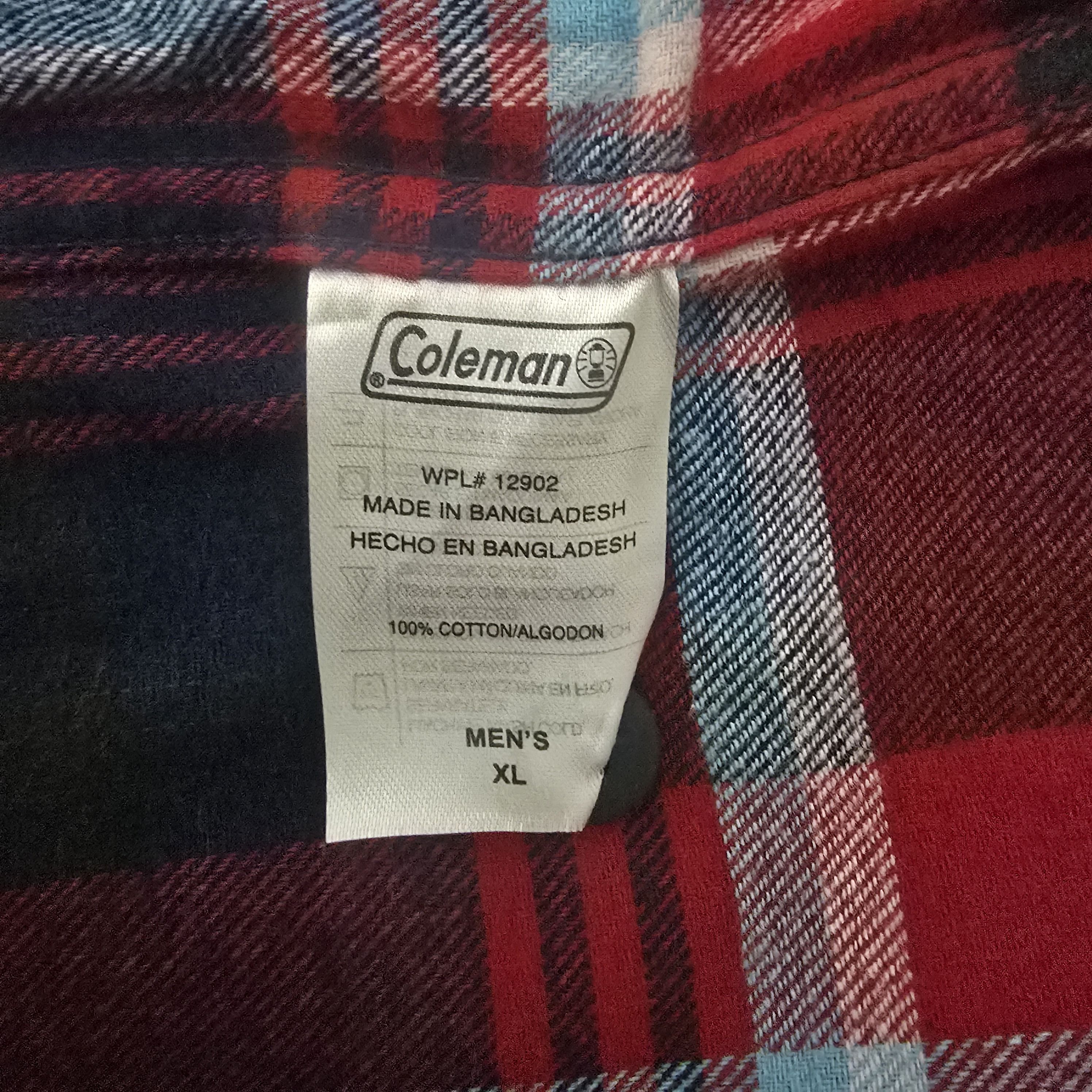 Coleman Coleman Men's Red Plaid Shirt XL Size US XL / EU 56 / 4 - 5 Thumbnail