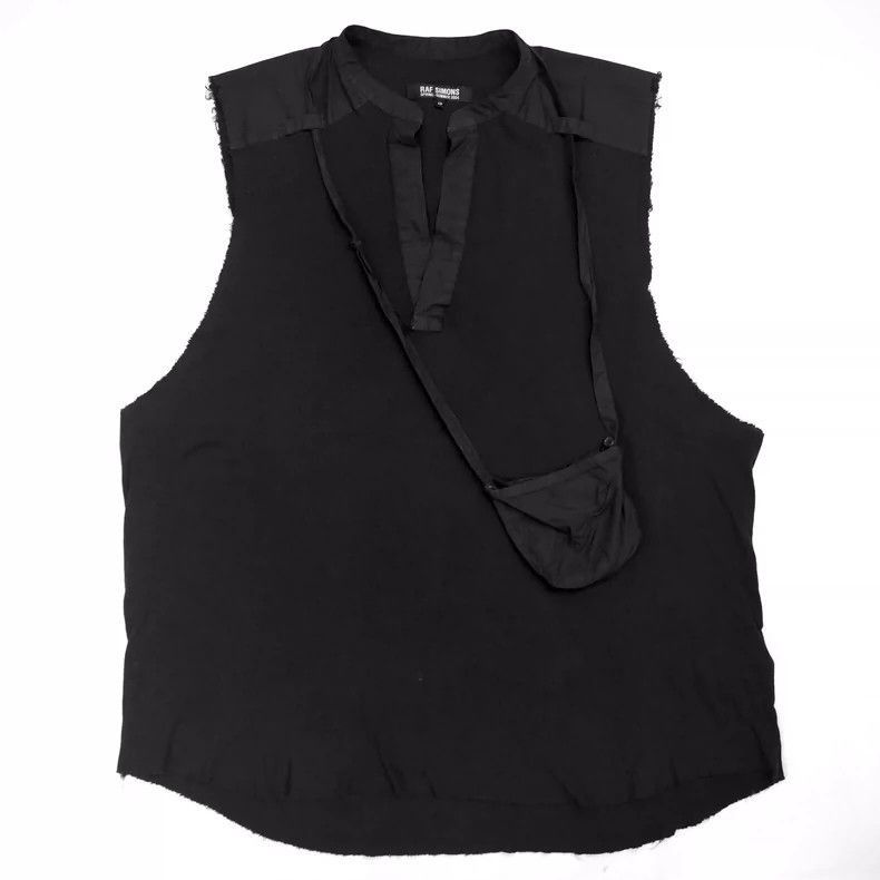Raf Simons Raw edge vest with small bag-2506