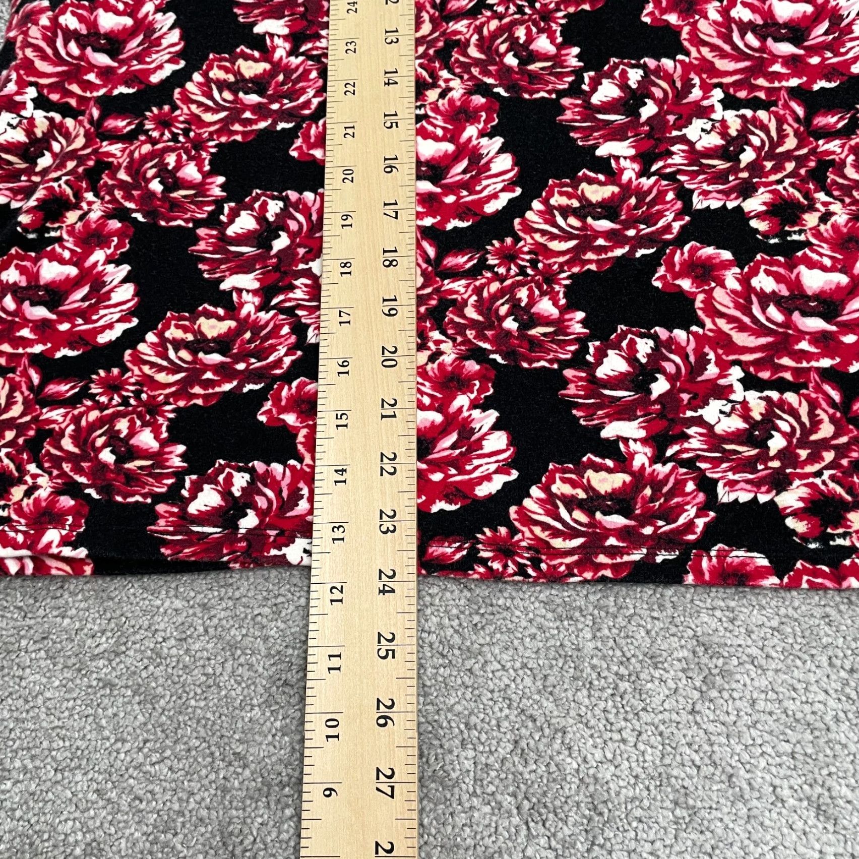 Charter Club Charter Club Blouse Womens 3X Red Floral Long Sleeve Knit Cotton Top Size XXL / US 16-18 / IT 52-54 - 7 Thumbnail