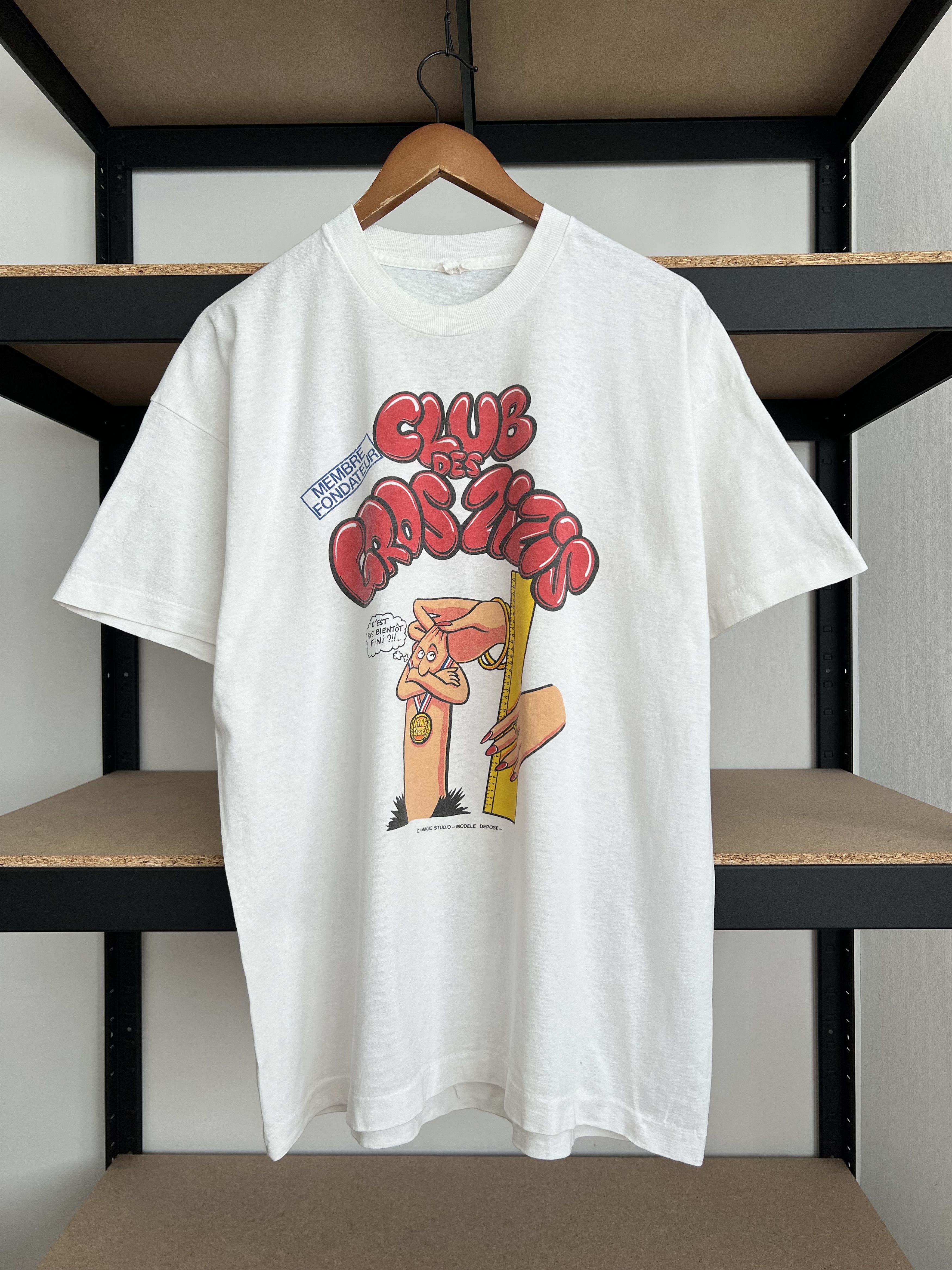 Vintage Vintage 90s Condom Safe Sex Sexy Single Stitch White T-shirt Size US XL / EU 56 / 4 - 1 Thumbnail
