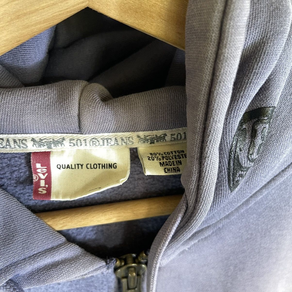 Levi's Made & Crafted × Levi's Vintage Clothing × Vintage Fades! Levis 501 RockFestival Patchwork Design Zipper Hoodie Size US M / EU 48-50 / 2 - 10 Thumbnail