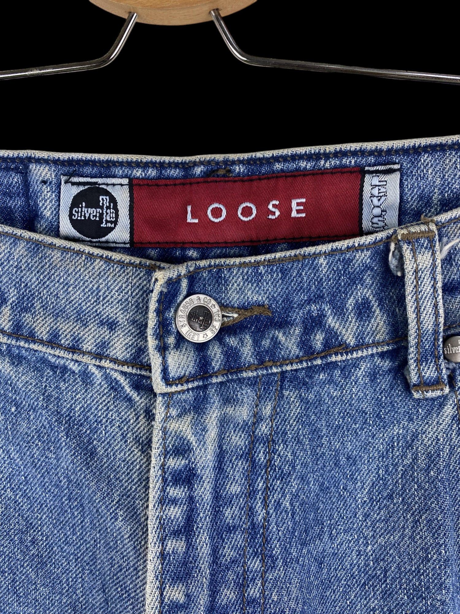 Levi's Vintage 90S Levis Baggy Loose Silvertab faded jean W33X33.5 Size US 33 - 7 Thumbnail