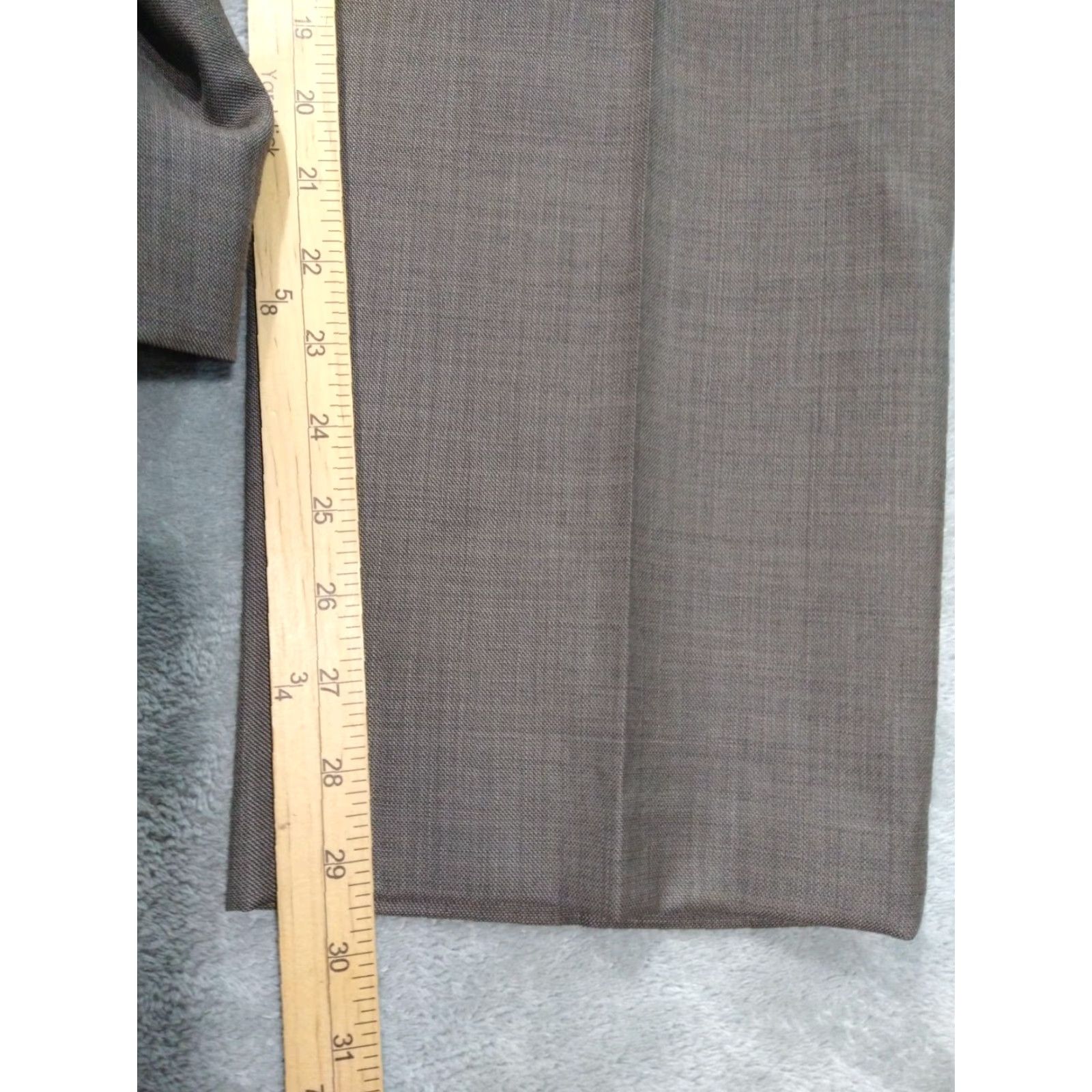 Chaps Chaps Pants Mens 36x30 Brown Wool Dress Tapered Leg Flat Front Trouser Preppy Shirt? Size US 36 / EU 52 - 5 Thumbnail