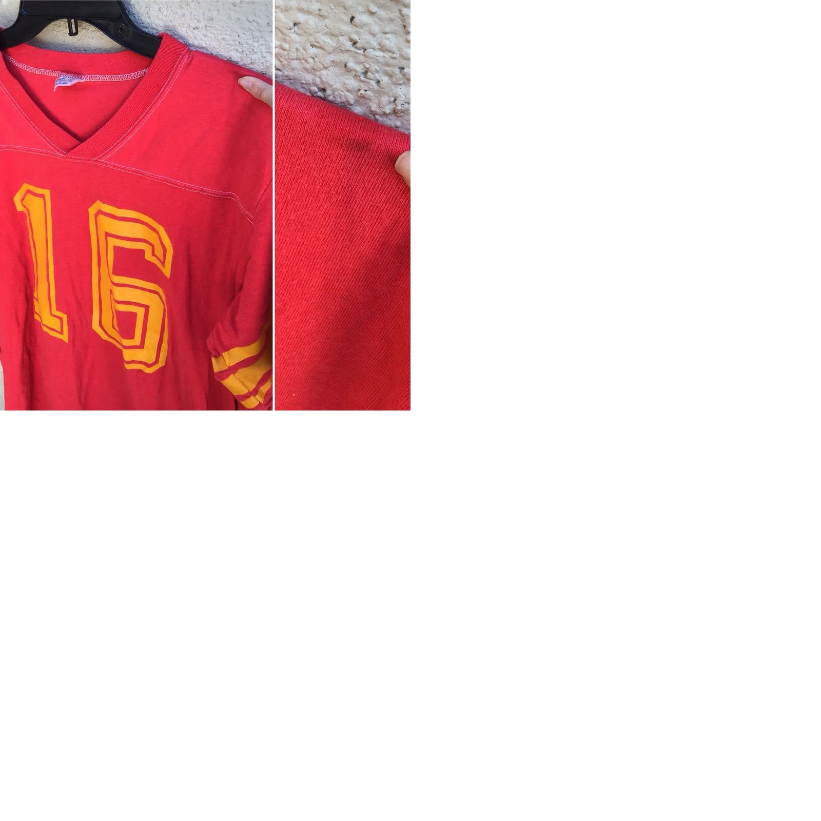 Vintage VINTAGE Plunkett 16 T-Shirt Football Jersey Style Fun-Tees Sportswear XL Red Mens 1970s Graphic Tee Sportswear/Beach Size US XL / EU 56 / 4 - 9 Thumbnail