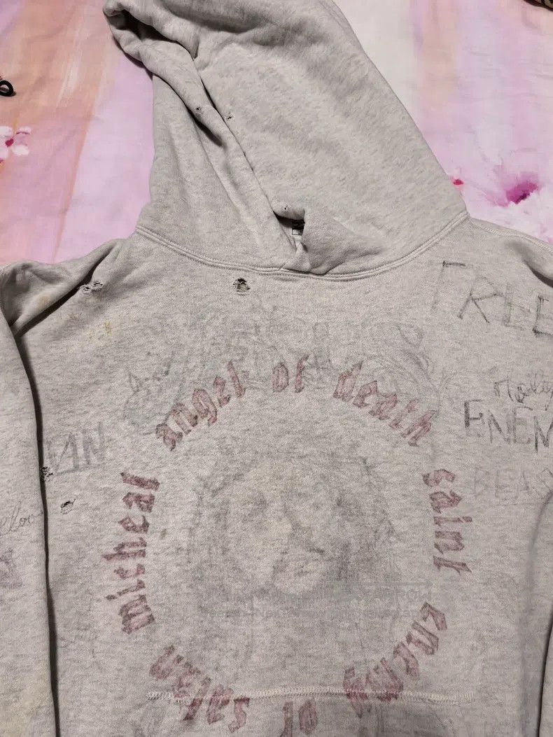Saint Michael Saint Michael Vintage washed old graffiti hooded sweatshir Size US L / EU 52-54 / 3 - 5 Thumbnail