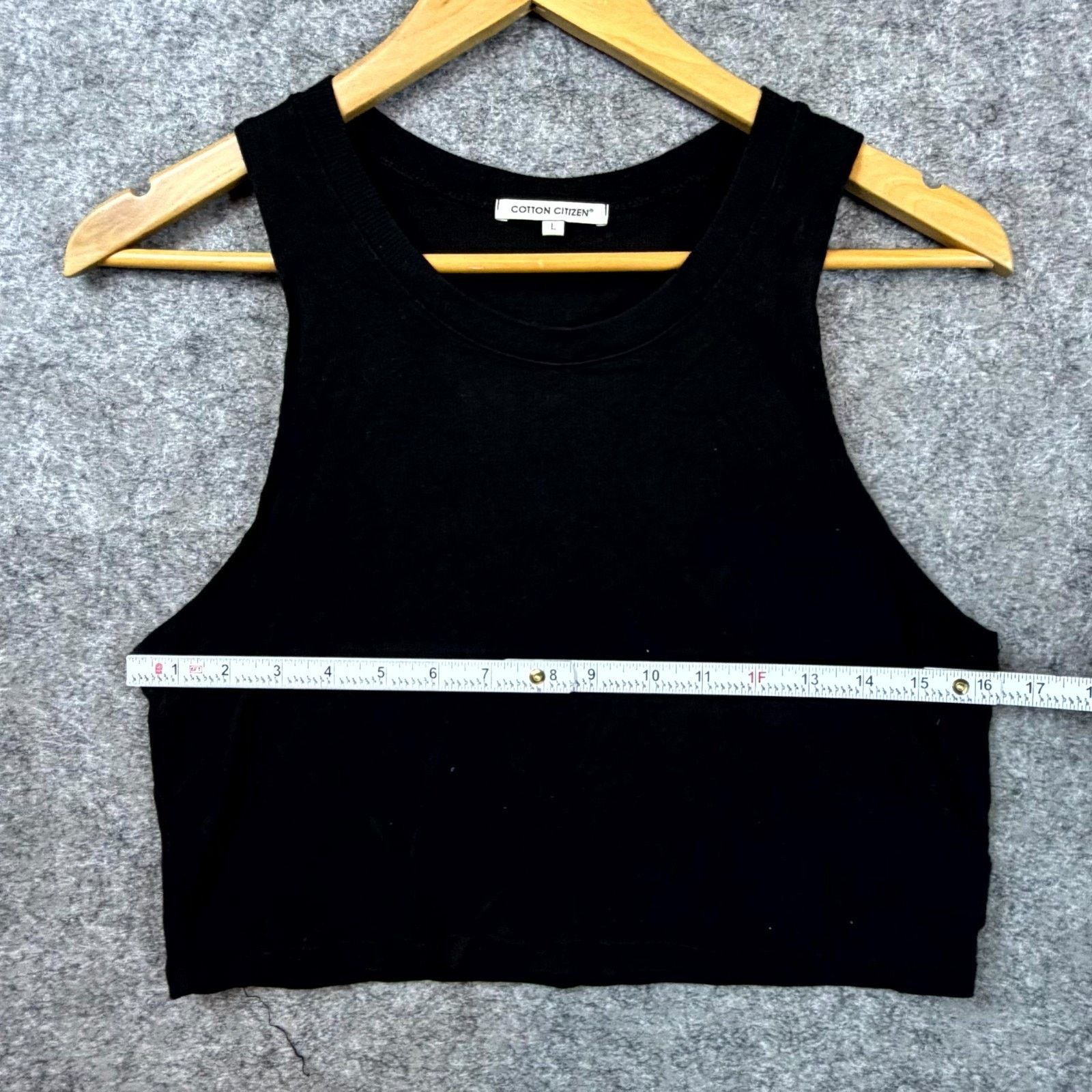 COTTONCITIZEN Cotton Citizen Verona Cropped Tank Top Womens Large Black Size L / US 10 / IT 46 - 4 Thumbnail
