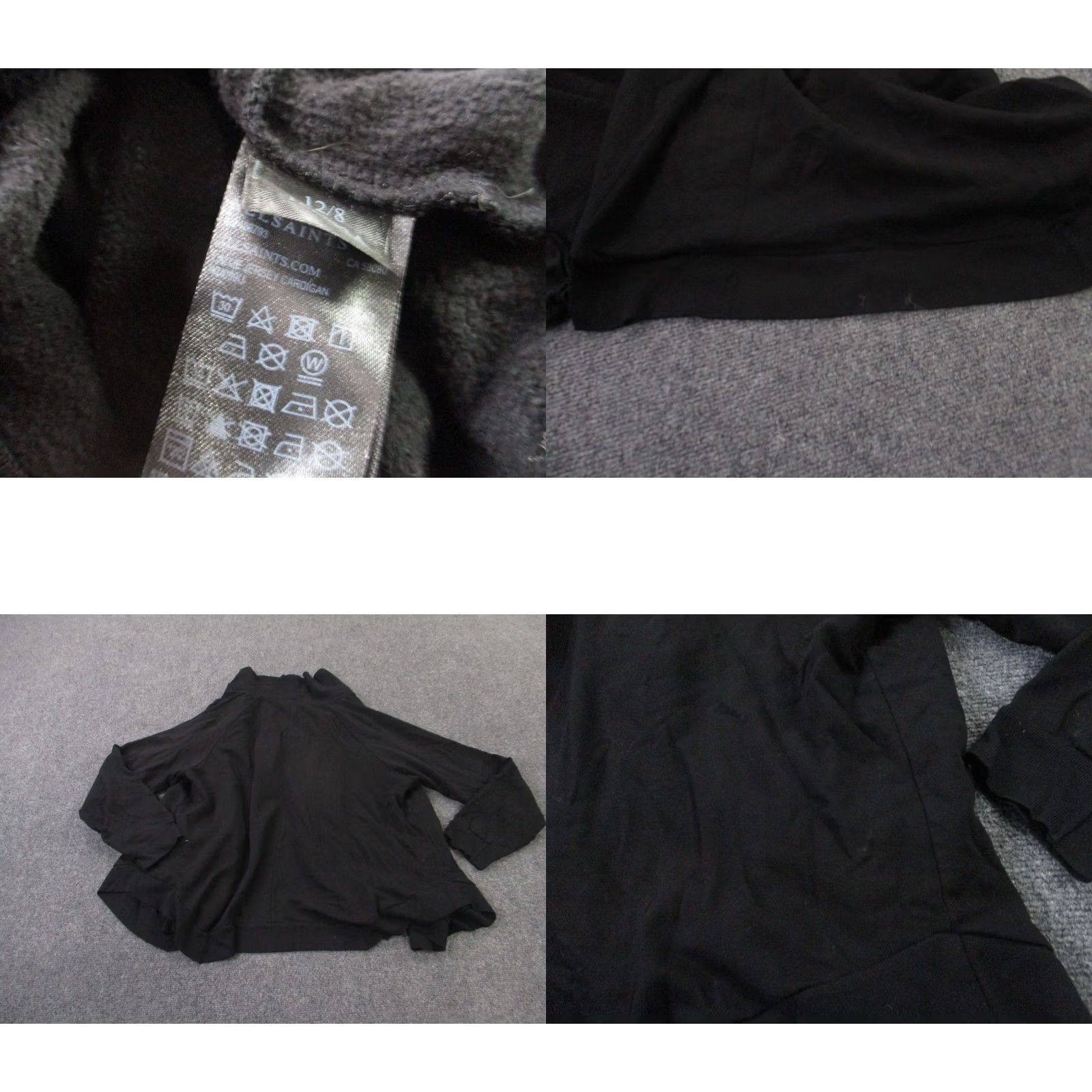 Allsaints Allsaints Sweater Women 8 Black Wrap Callie Jersey Jacket Cardigan Casual Preppy Size M / US 6-8 / IT 42-44 - 8 Thumbnail