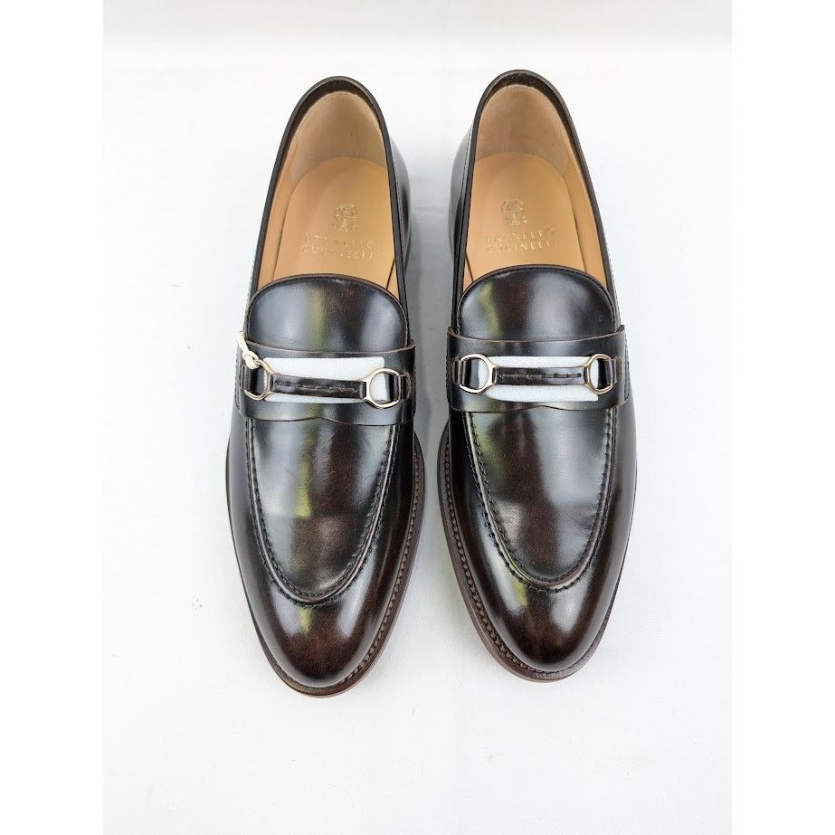 Brunello Cucinelli o1rshd1 Loafers Shoes in Brown Size US 12 / EU 45 - 14 Thumbnail
