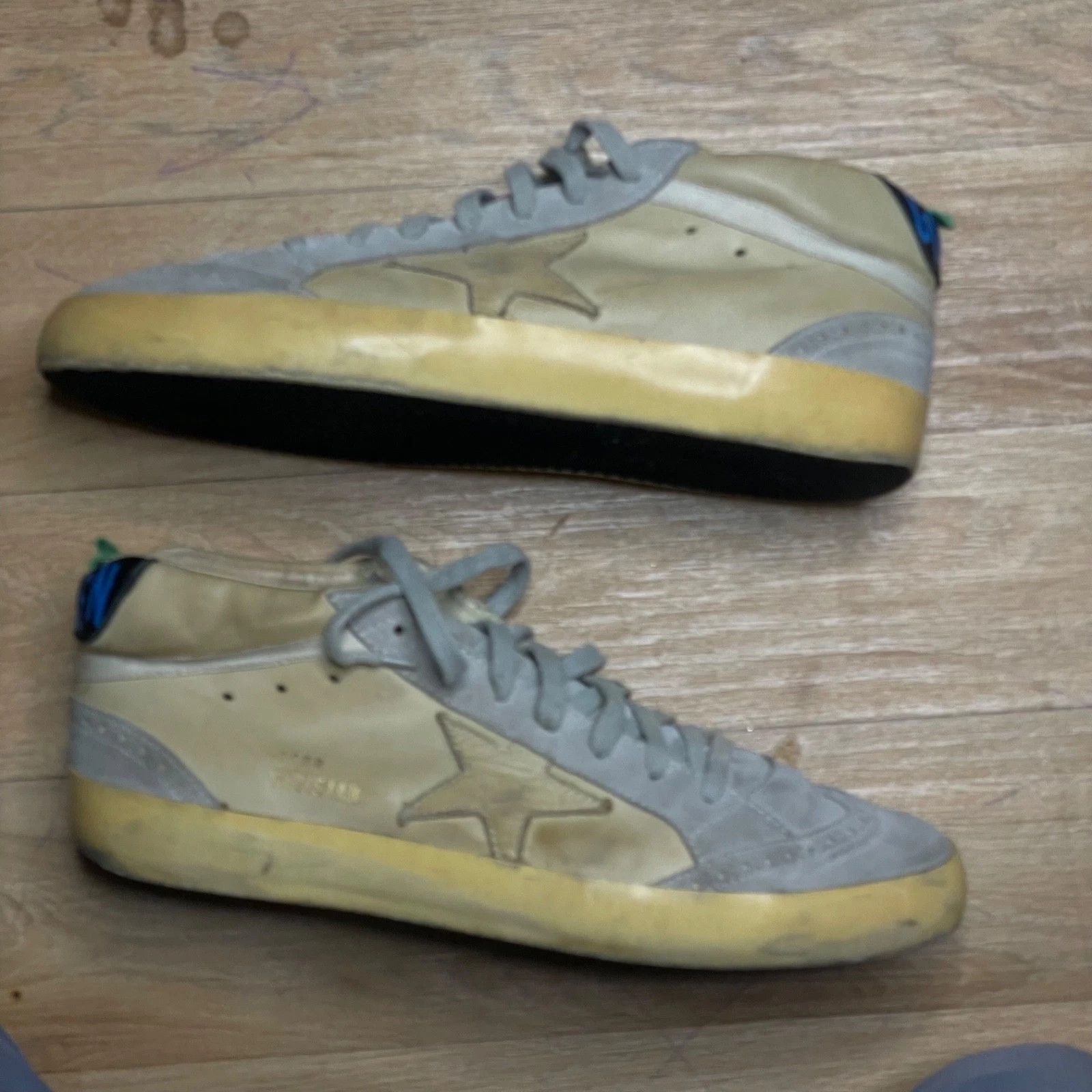 Golden Goose Golden Goose Sneakers MID STAR GGDB High Top Leather BEIGE Size US 10 / EU 43 - 2 Thumbnail