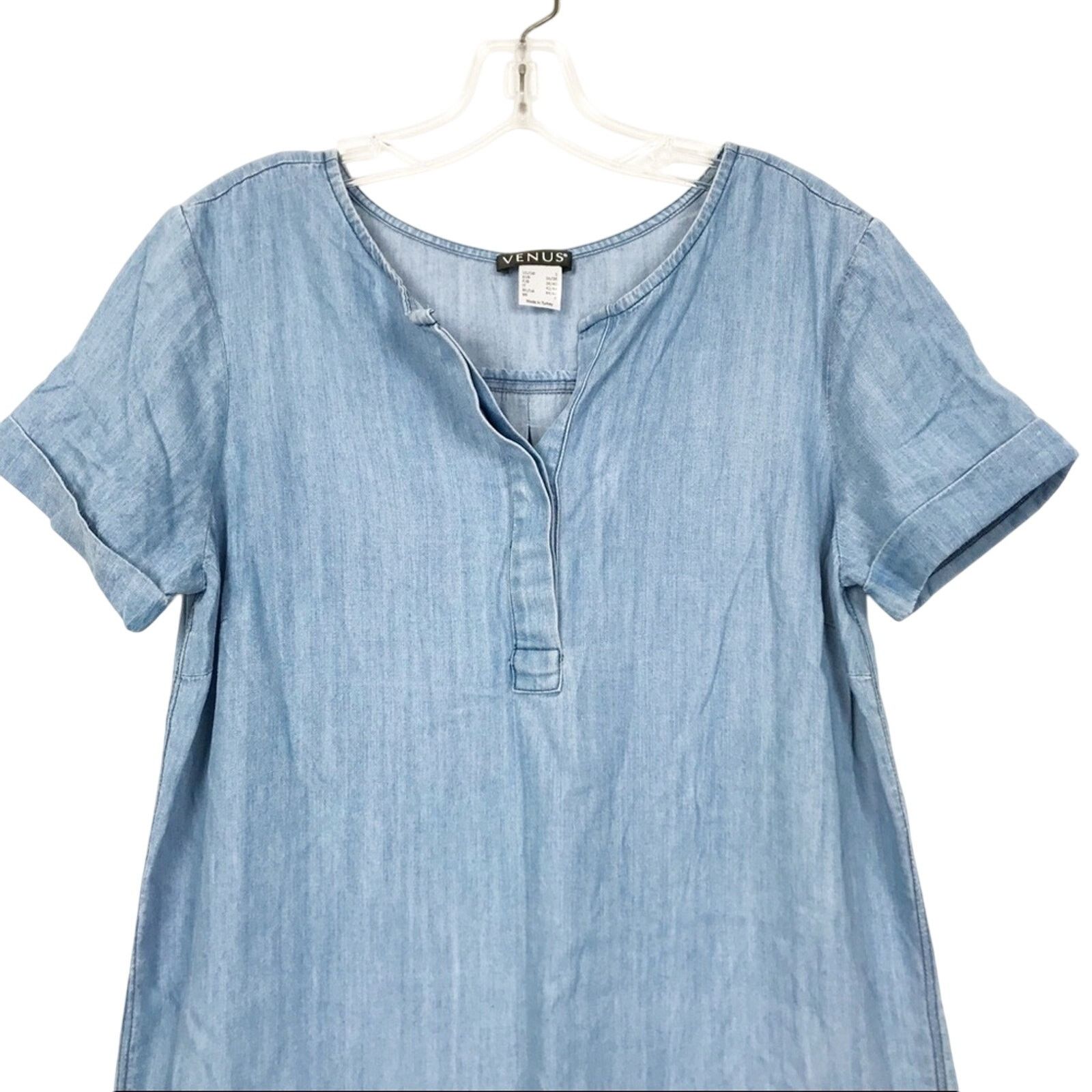 Other Venus Chambray Short Sleeve Dress Size S / US 4 / IT 40 - 2 Thumbnail