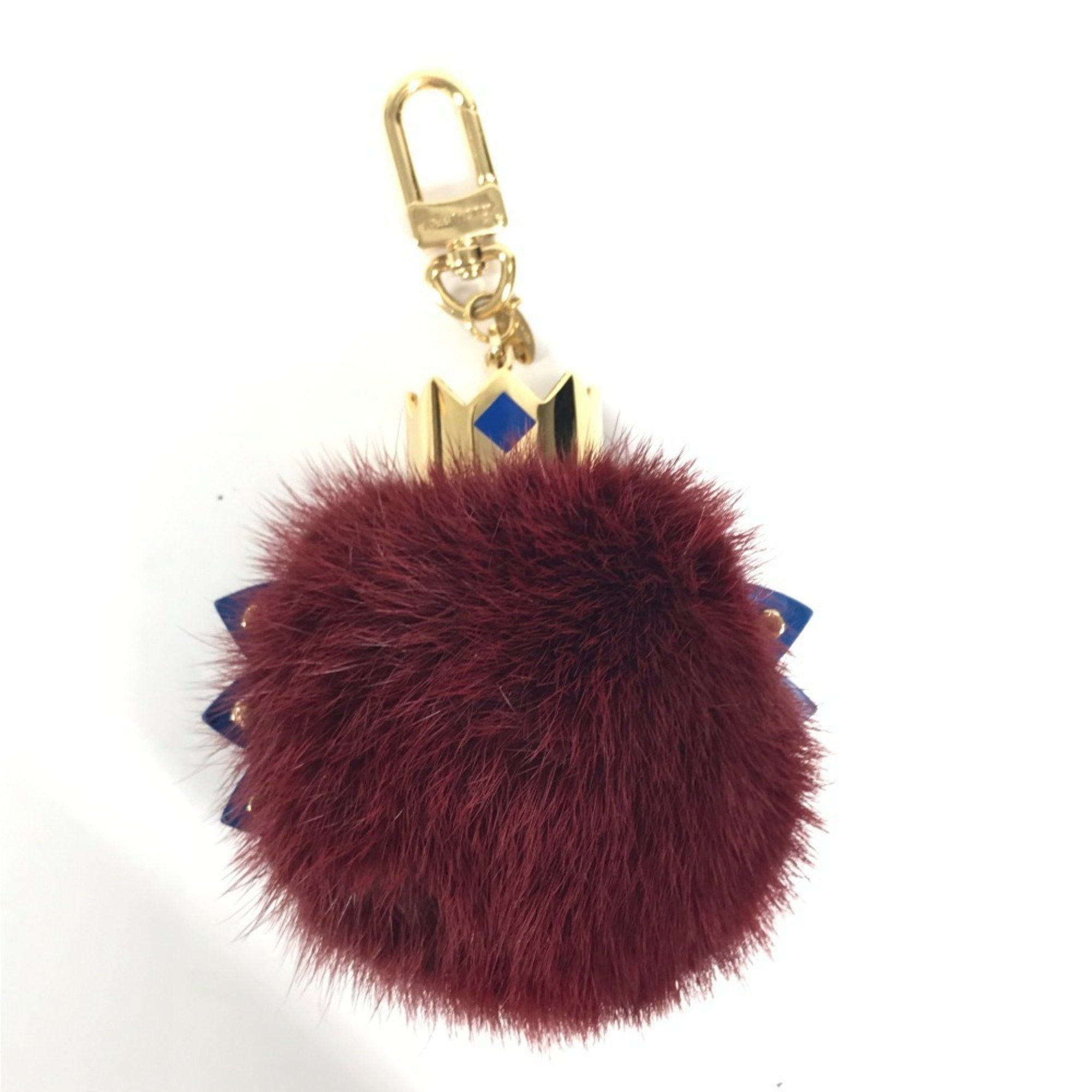 Louis Vuitton LOUIS VUITTON M65144 Totem Fur Charm Bag Keychain Mink Metal Men's Women's Wine Red Size ONE SIZE - 1 Thumbnail