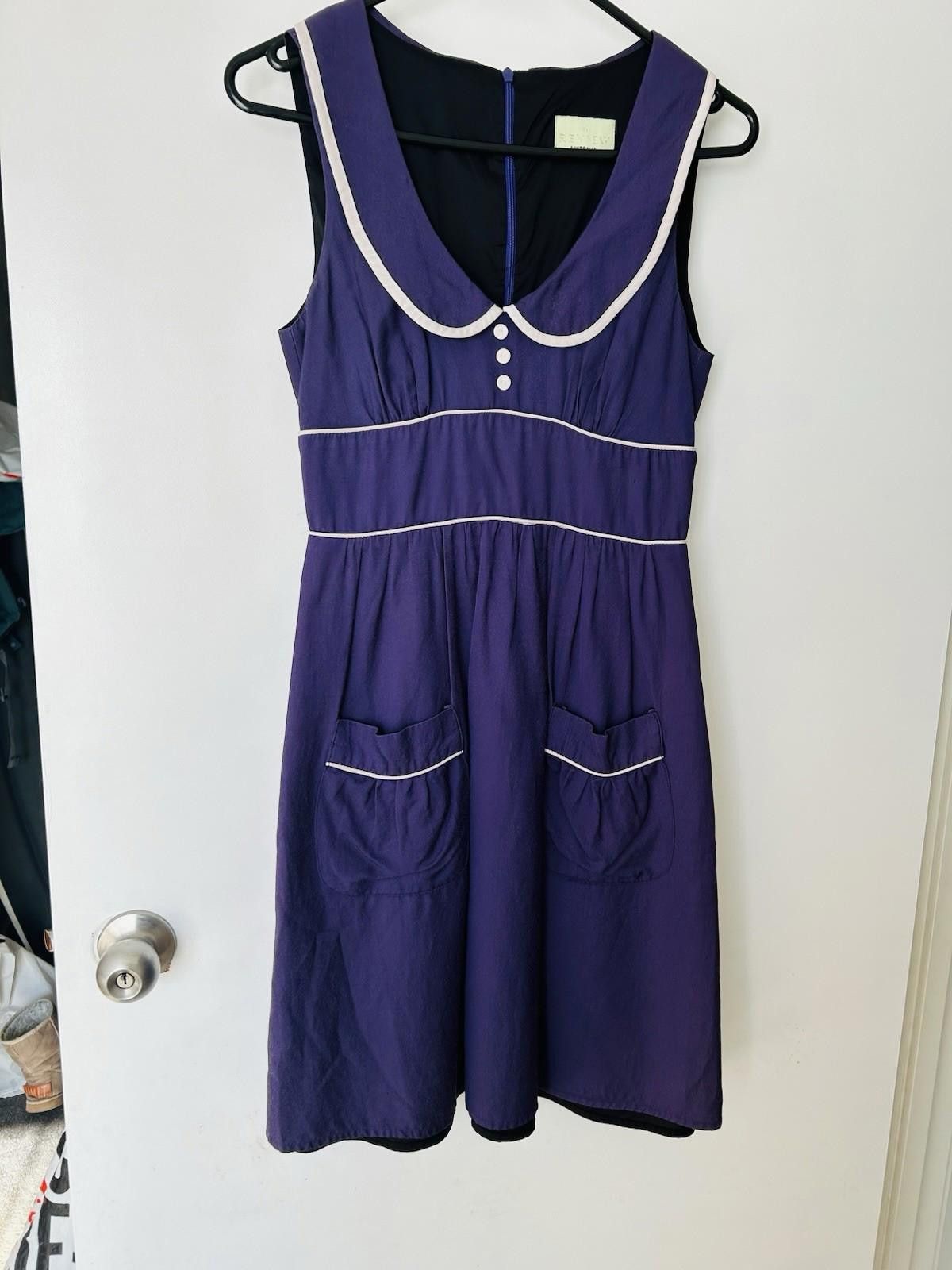 Review Review vintage Retro Pin Up Y2K dress - size AU/UK 6 US 2 Size XS / US 0-2 / IT 36-38 - 5 Thumbnail
