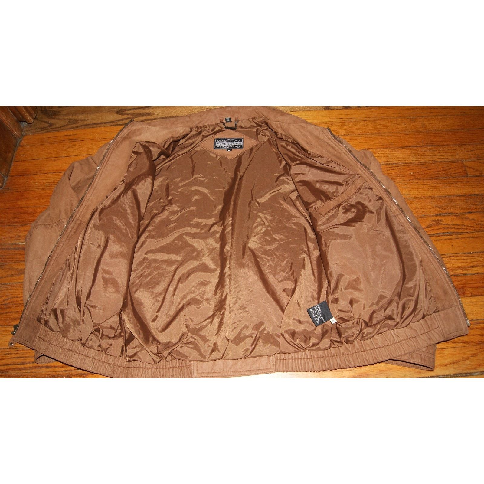 Members Only Members Only Mens L Bomber Jacket Leather Suede FullZip 80 Size US L / EU 52-54 / 3 - 6 Thumbnail